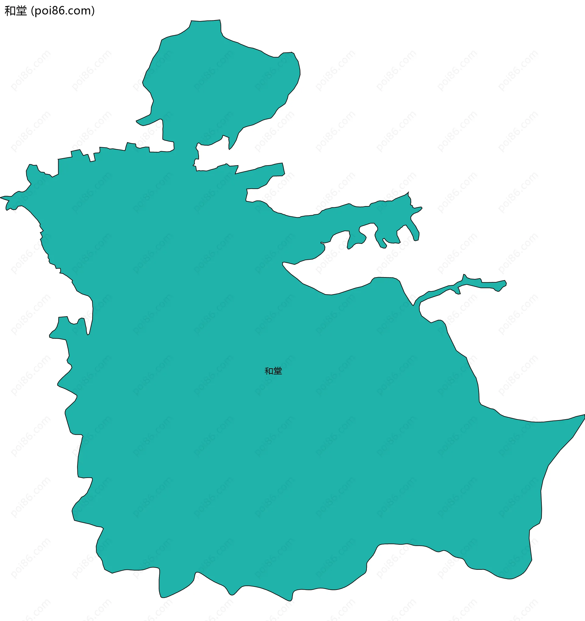 和堂边界地图