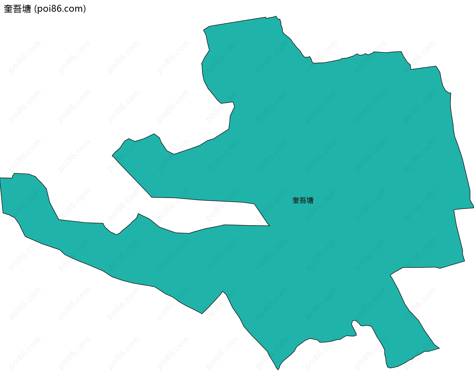 奎吾塘边界地图