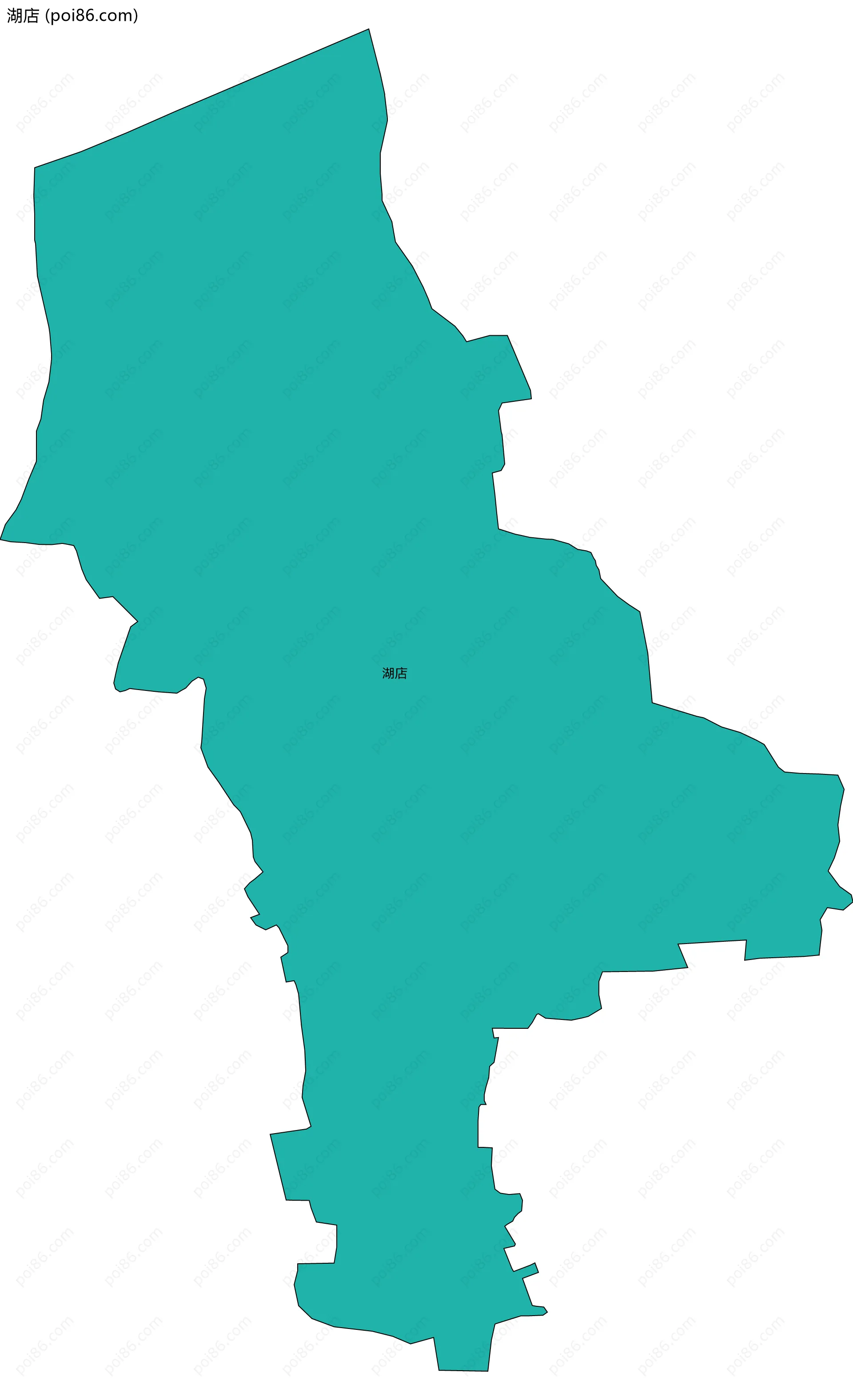 湖店边界地图