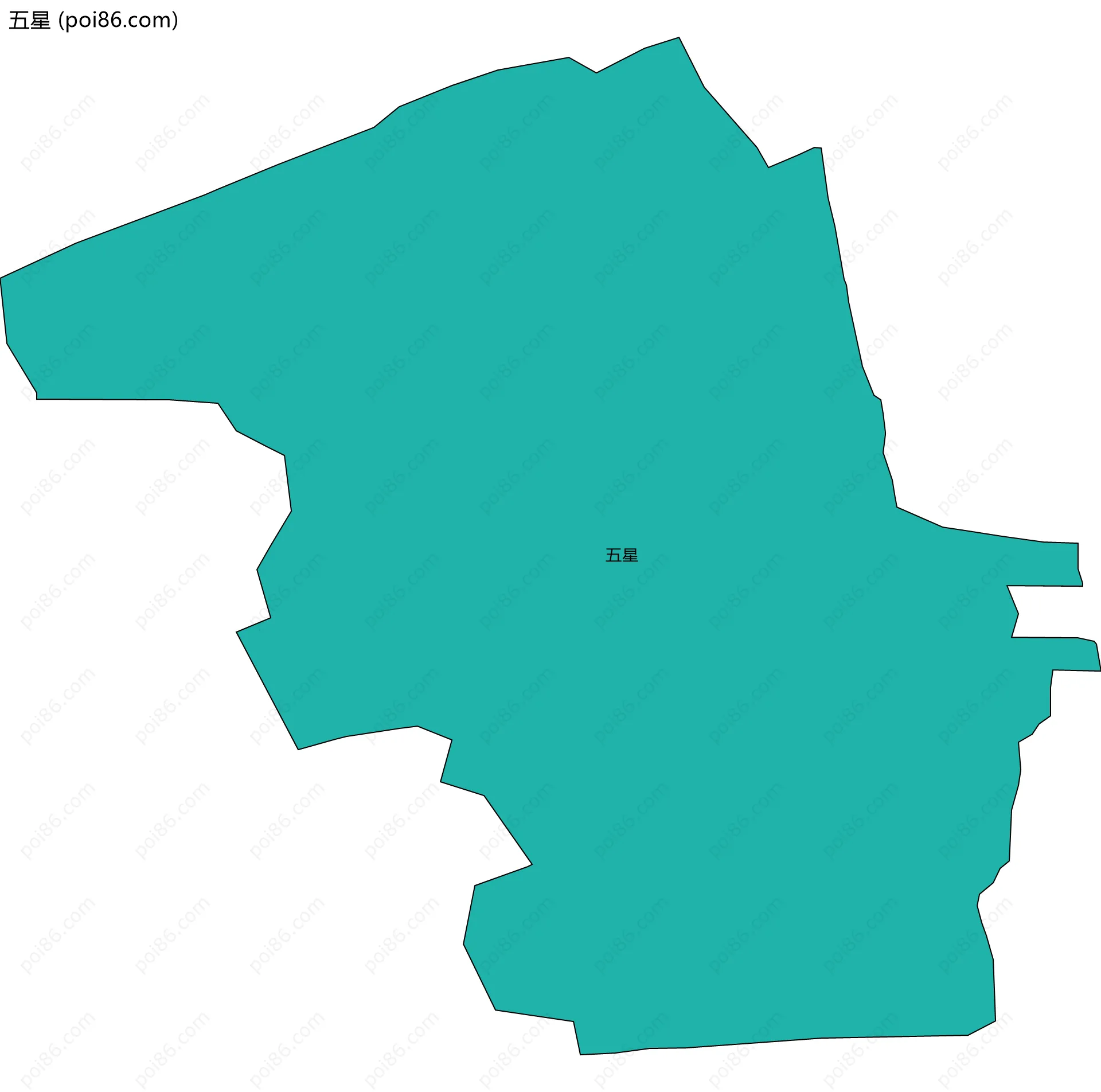 五星边界地图