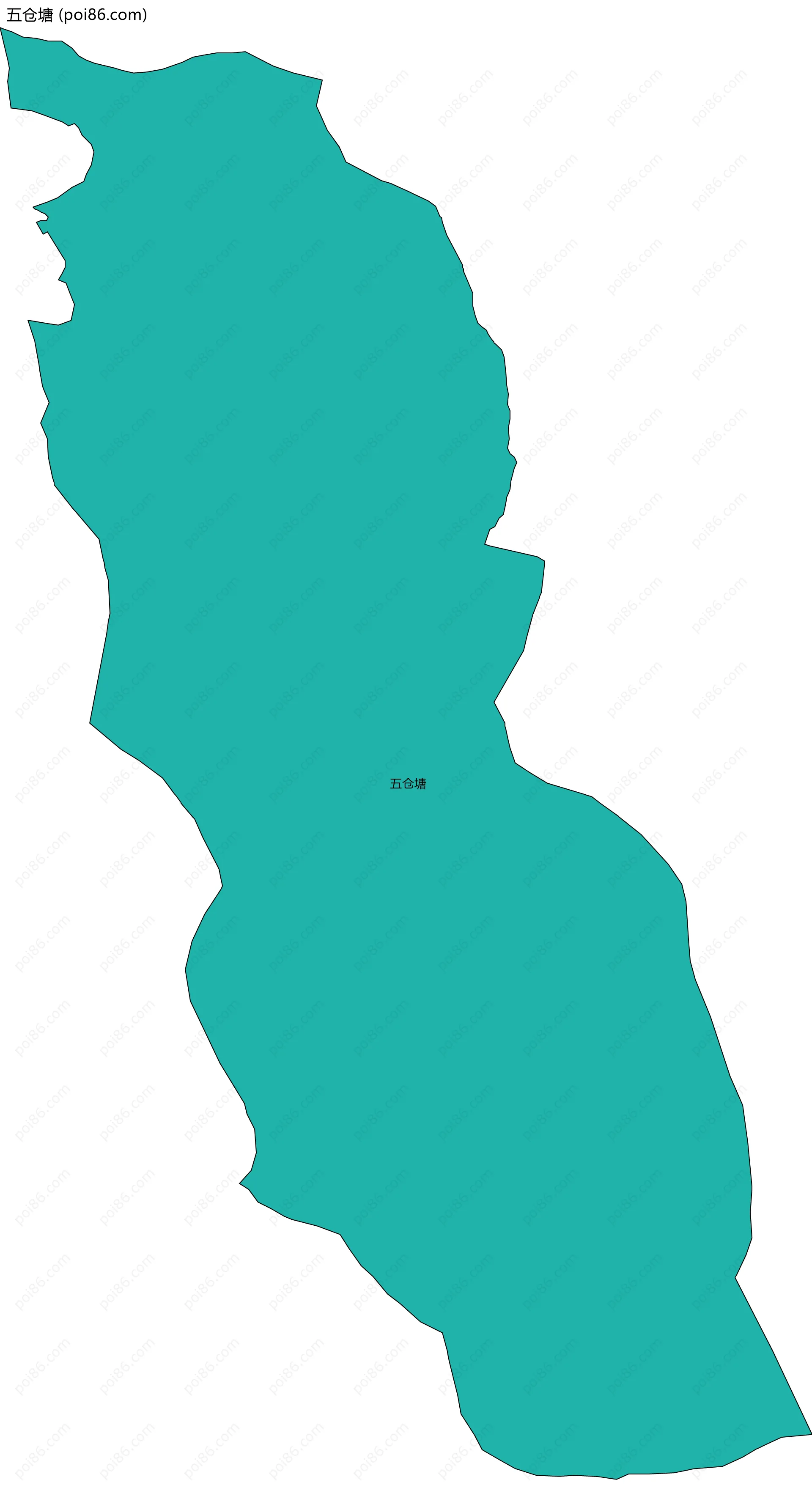 五仓塘边界地图