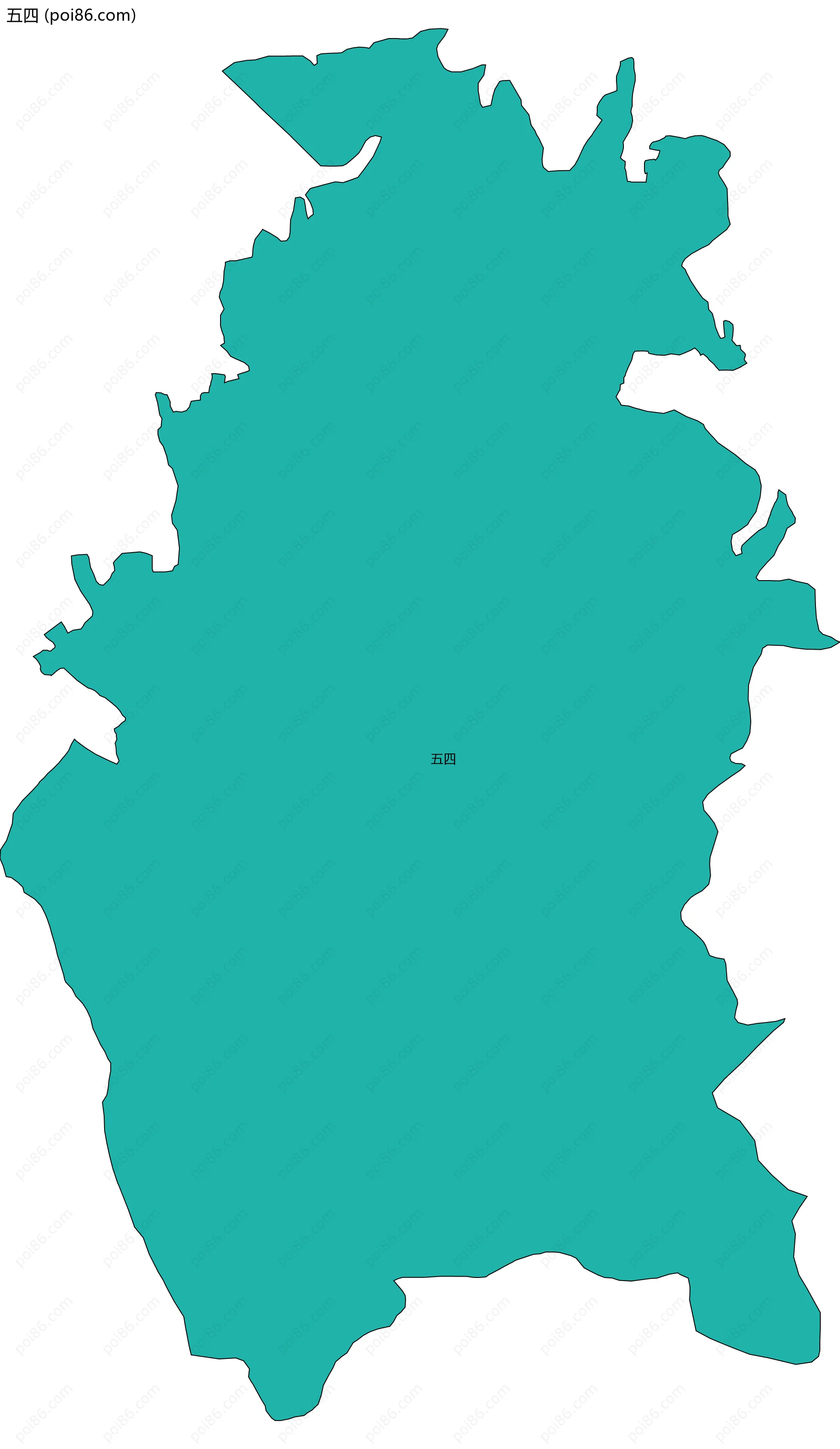 五四边界地图