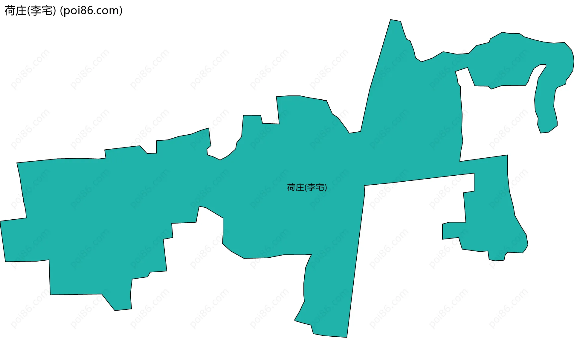 荷庄(李宅)边界地图