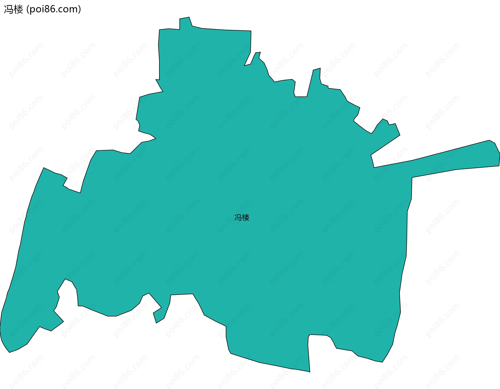 冯楼边界地图