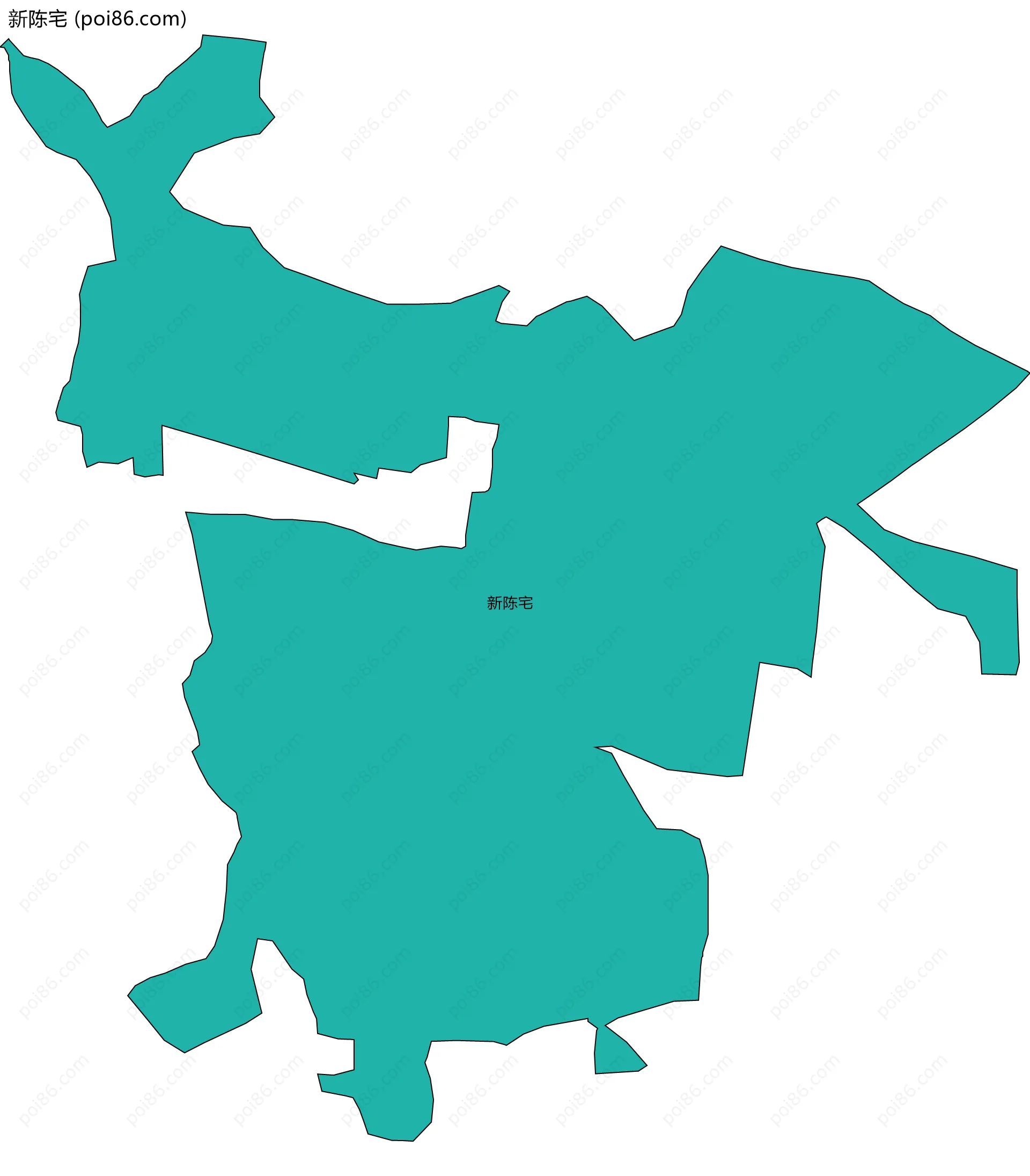 新陈宅边界地图