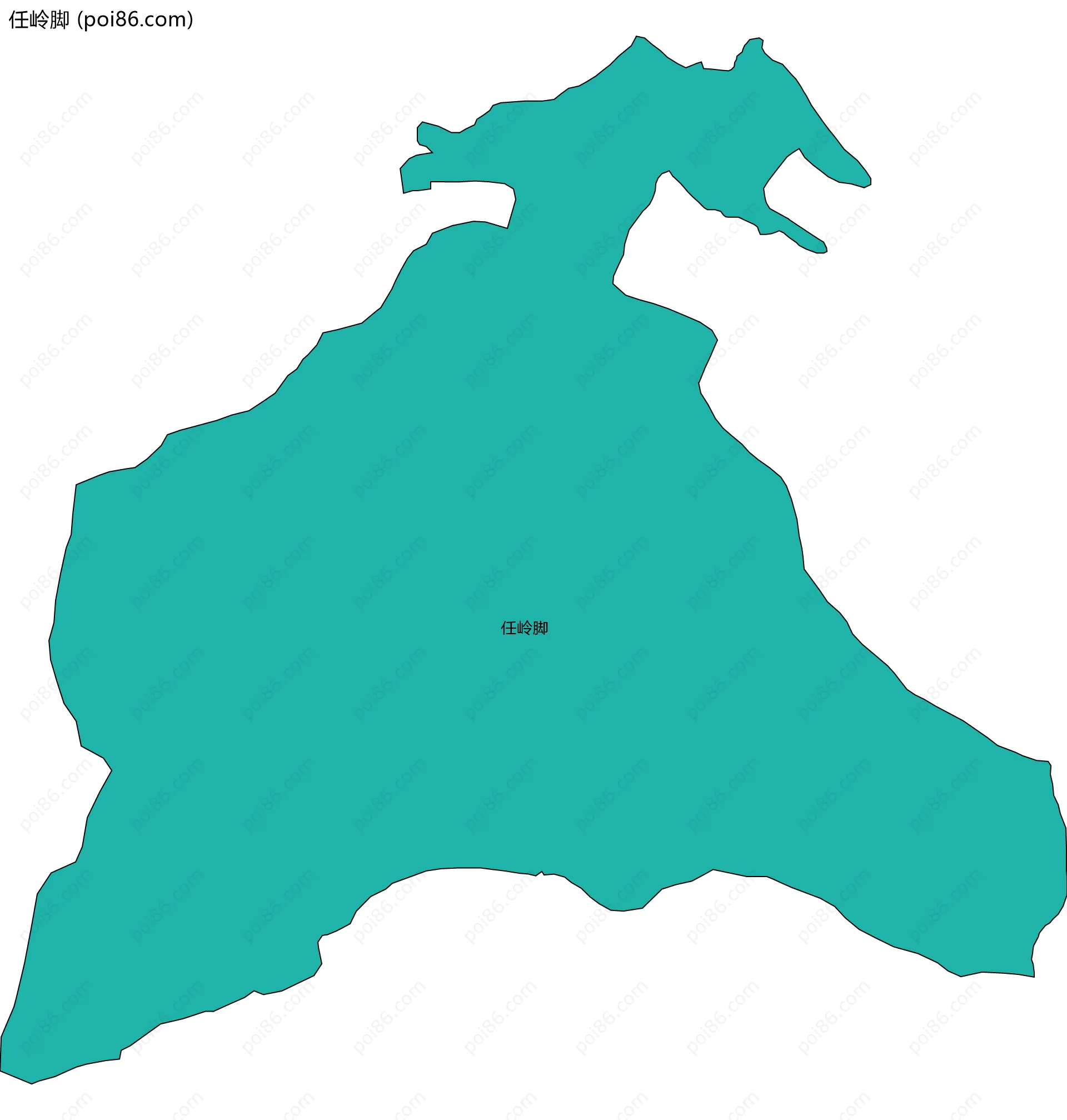 任岭脚边界地图