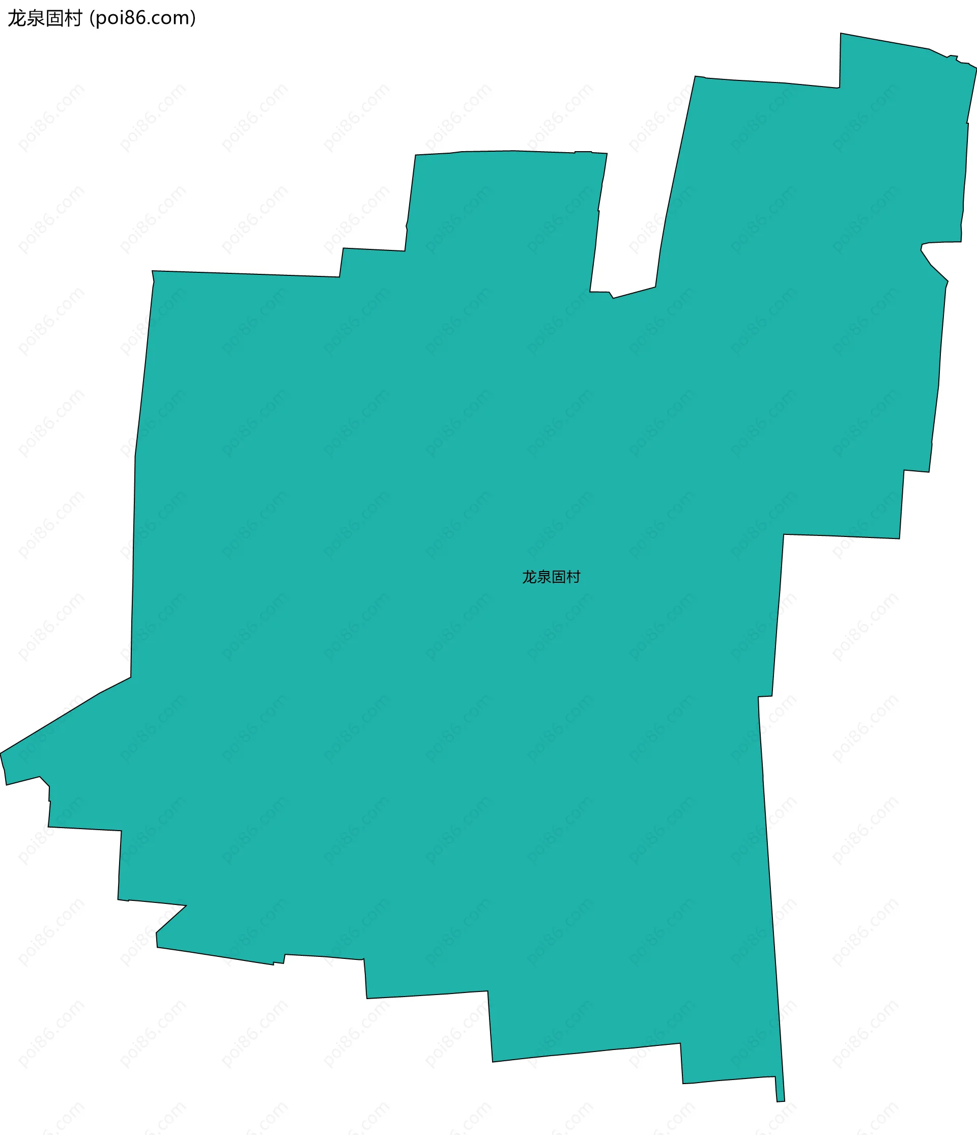 龙泉固村边界地图