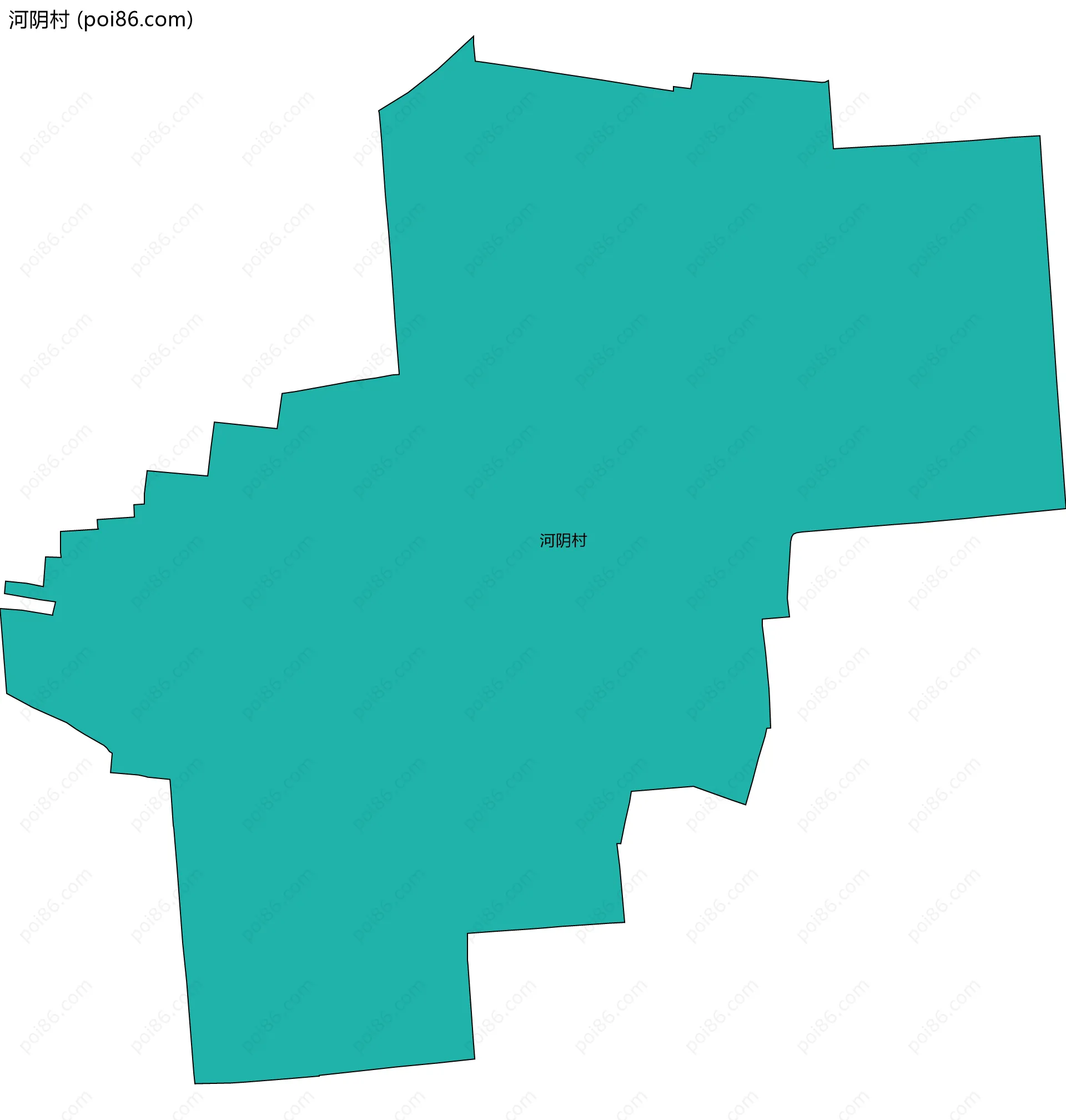 河阴村边界地图