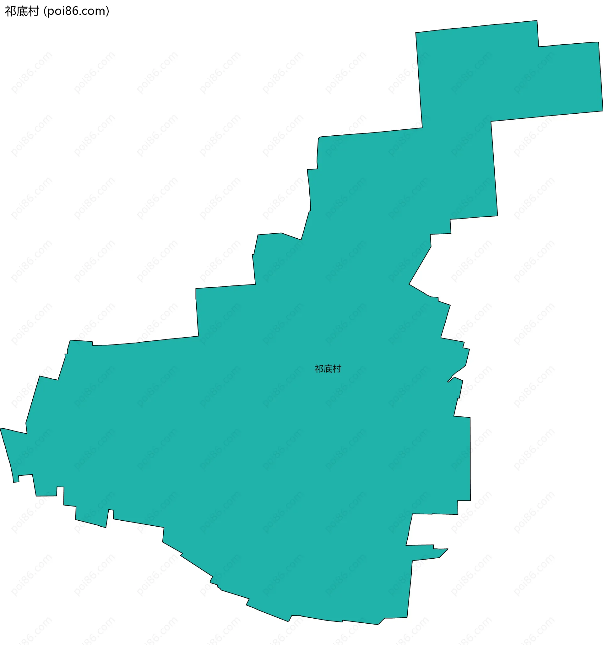 祁底村边界地图