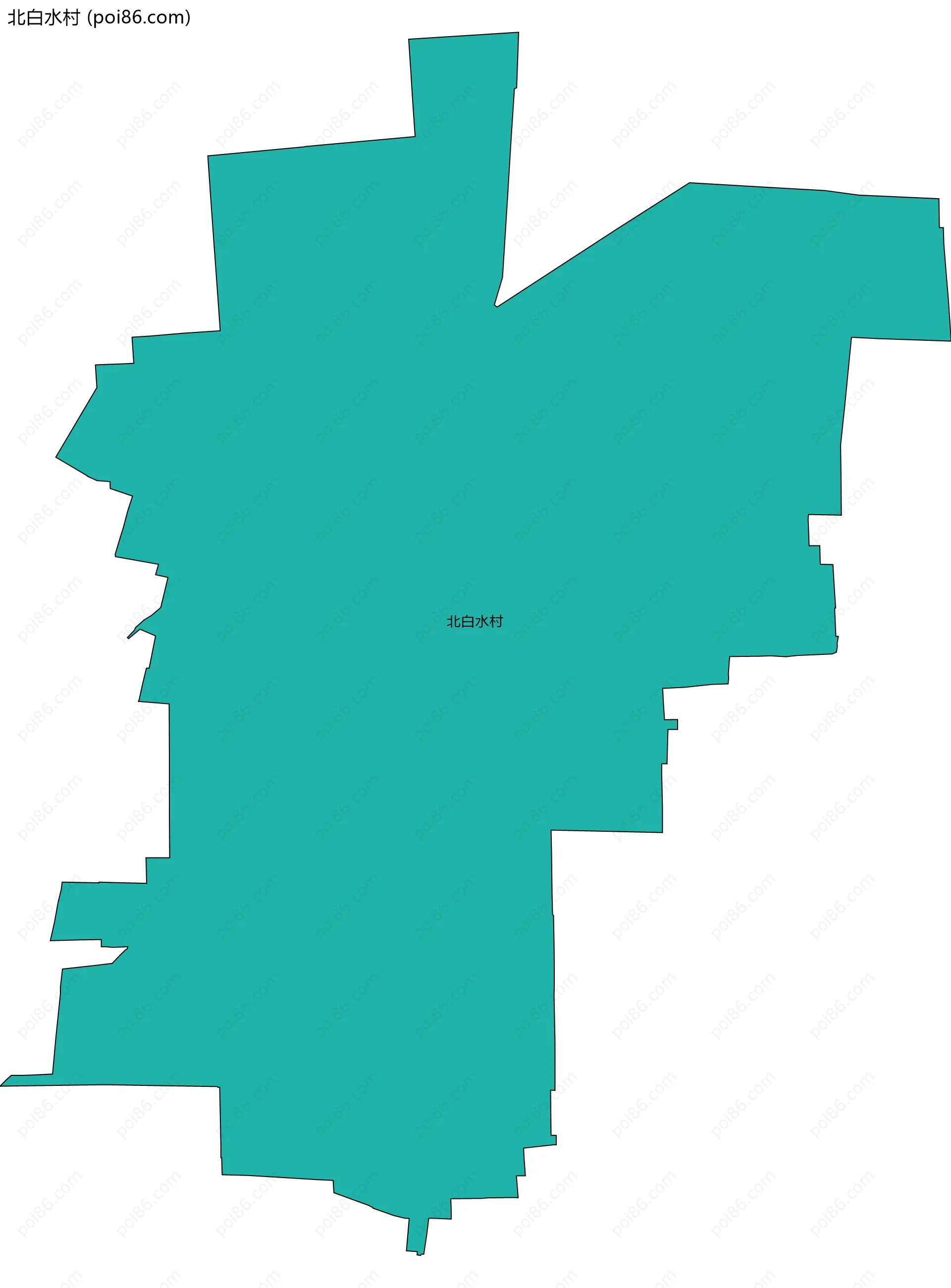 北白水村边界地图