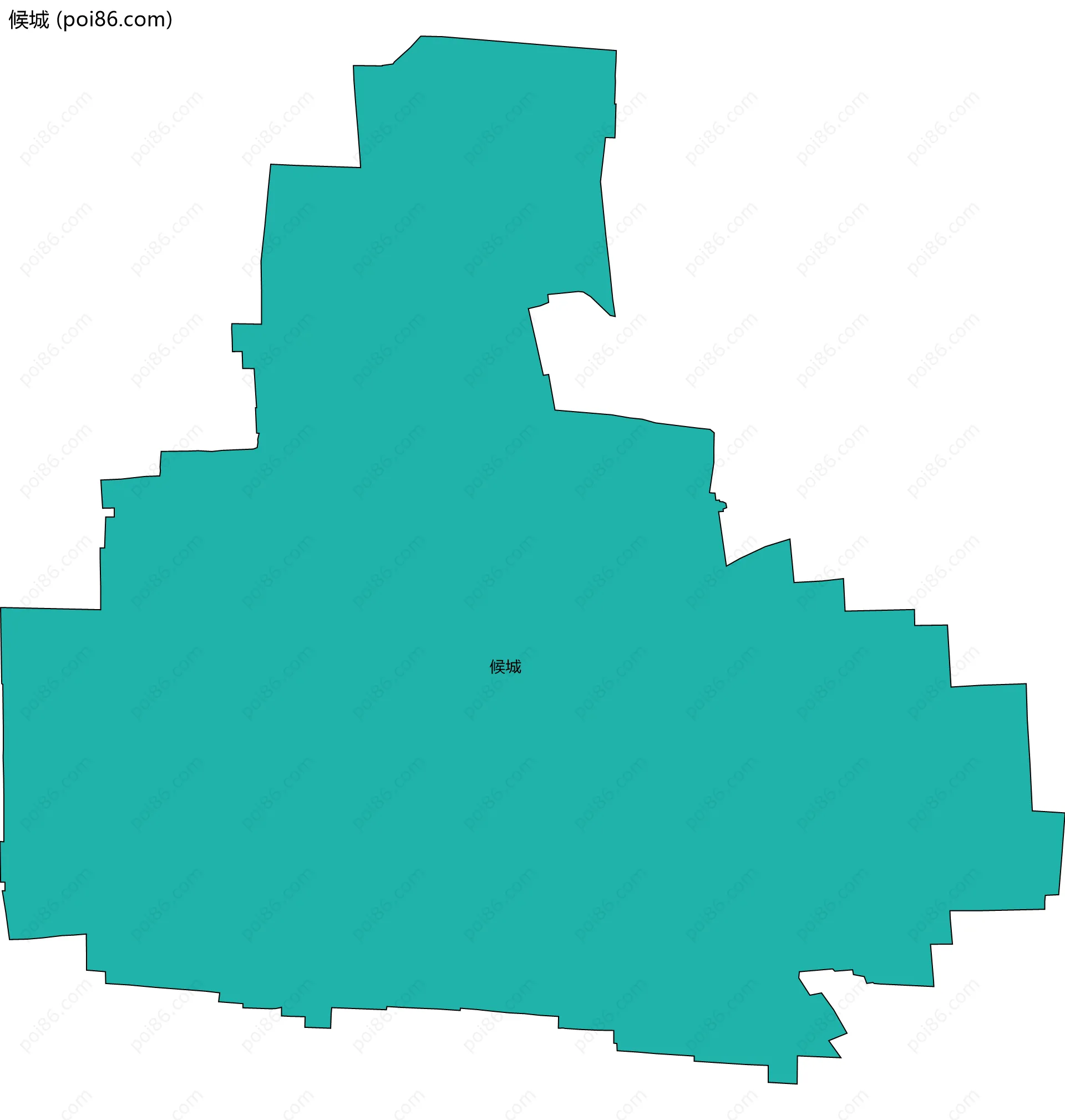 候城边界地图