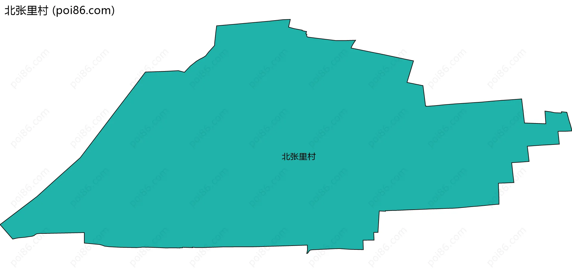 北张里村边界地图