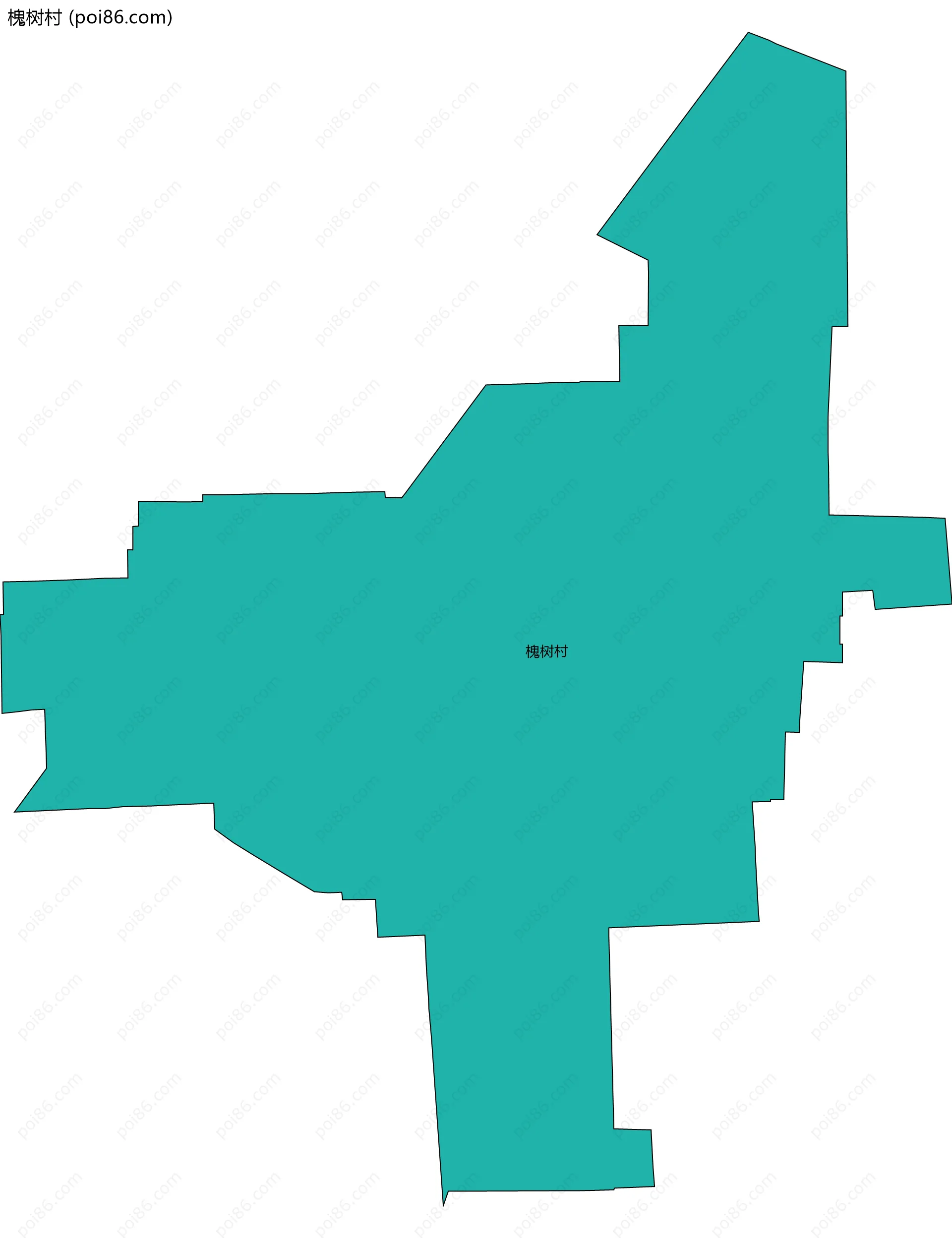 槐树村边界地图