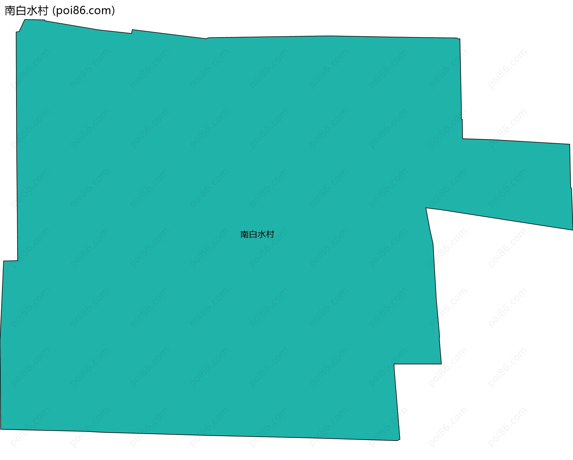 南白水村边界地图