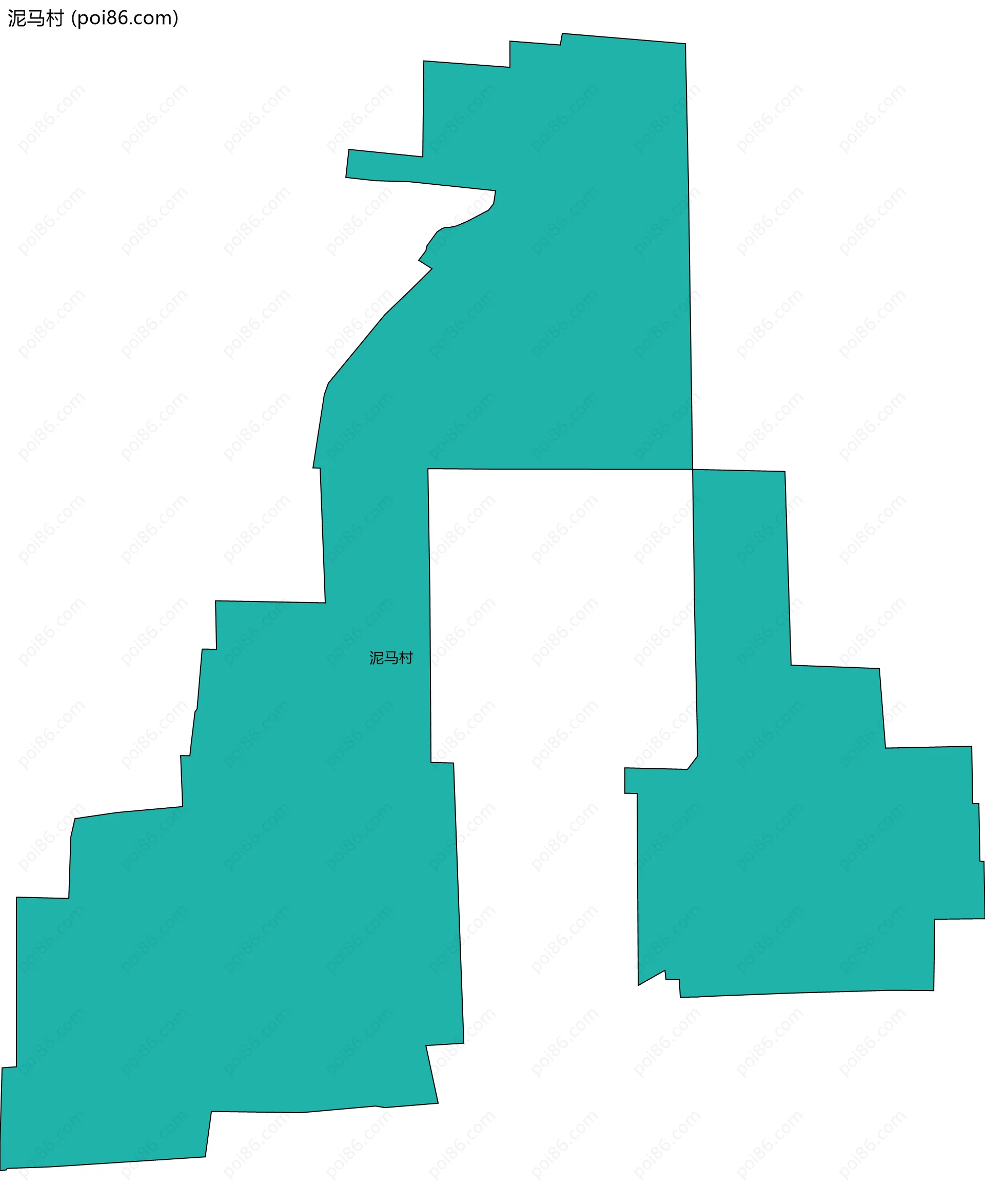 泥马村边界地图