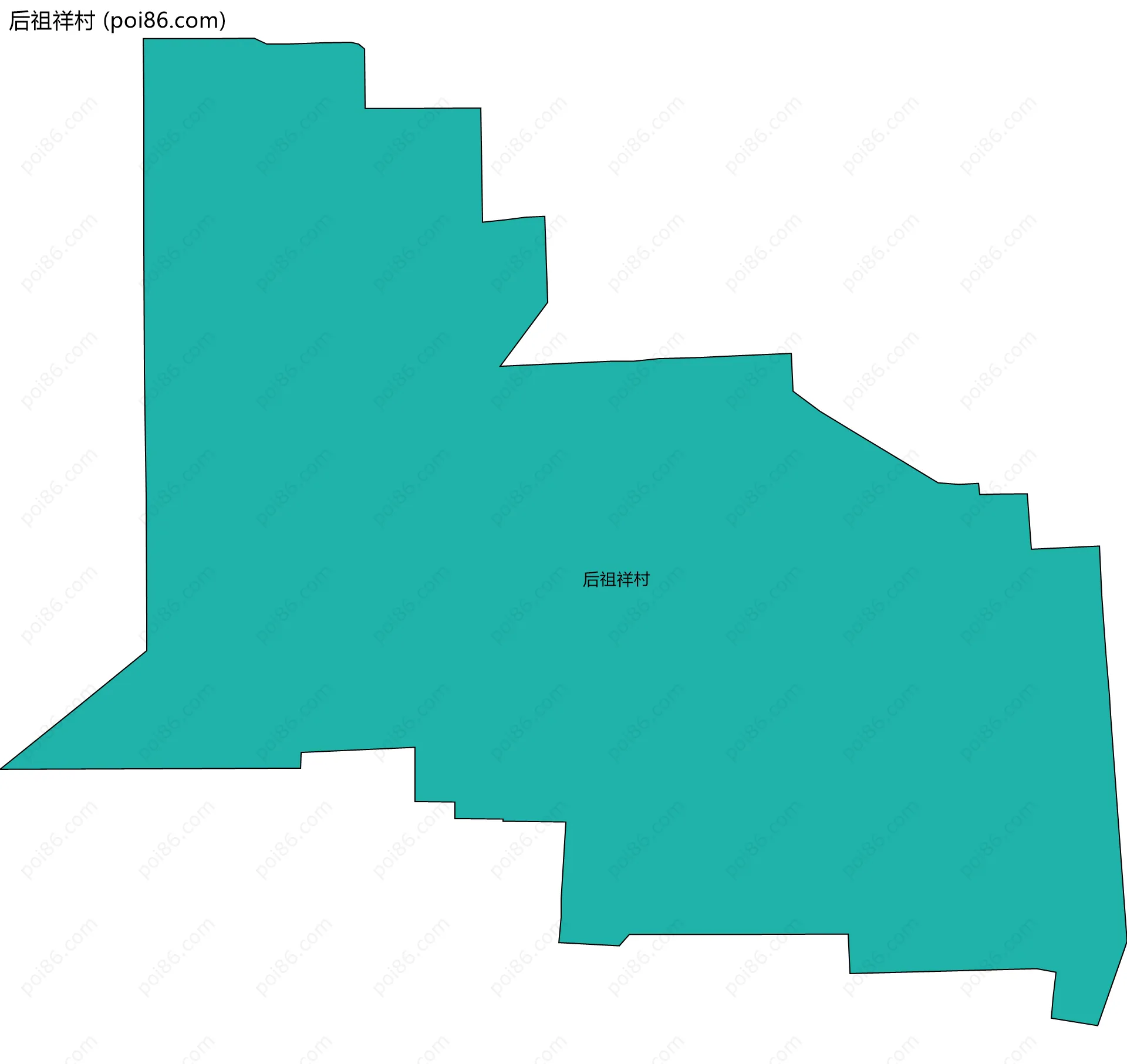 后祖祥村边界地图