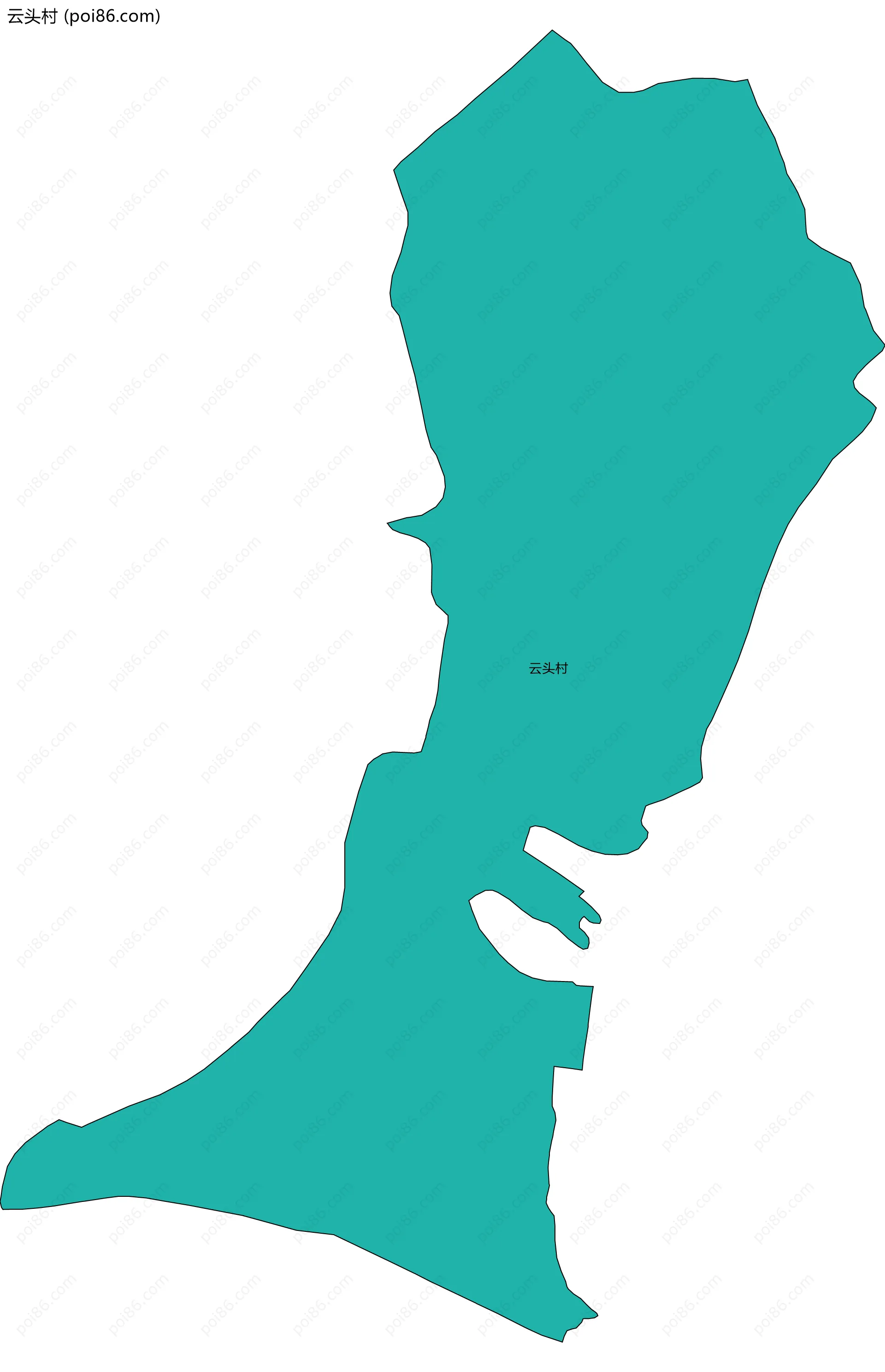 云头村边界地图