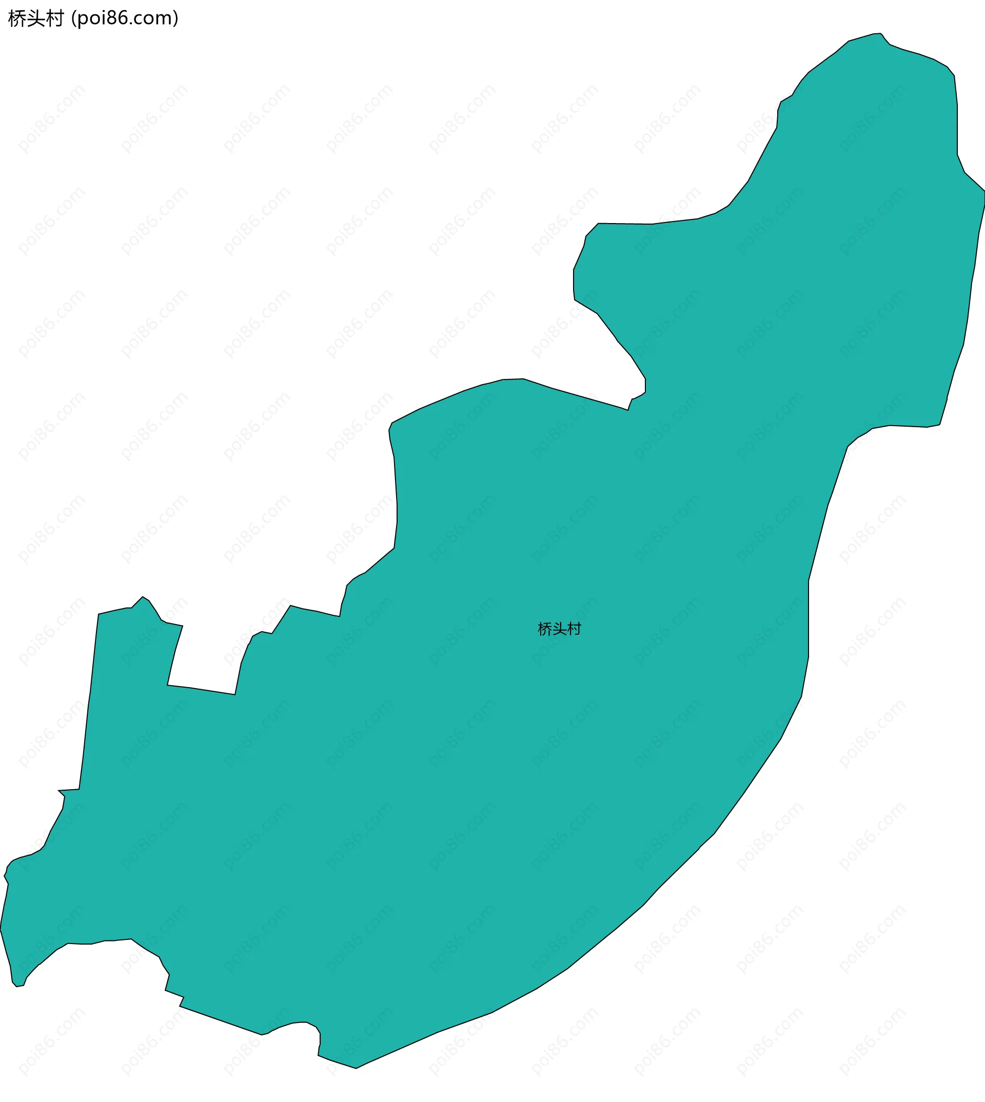 桥头村边界地图