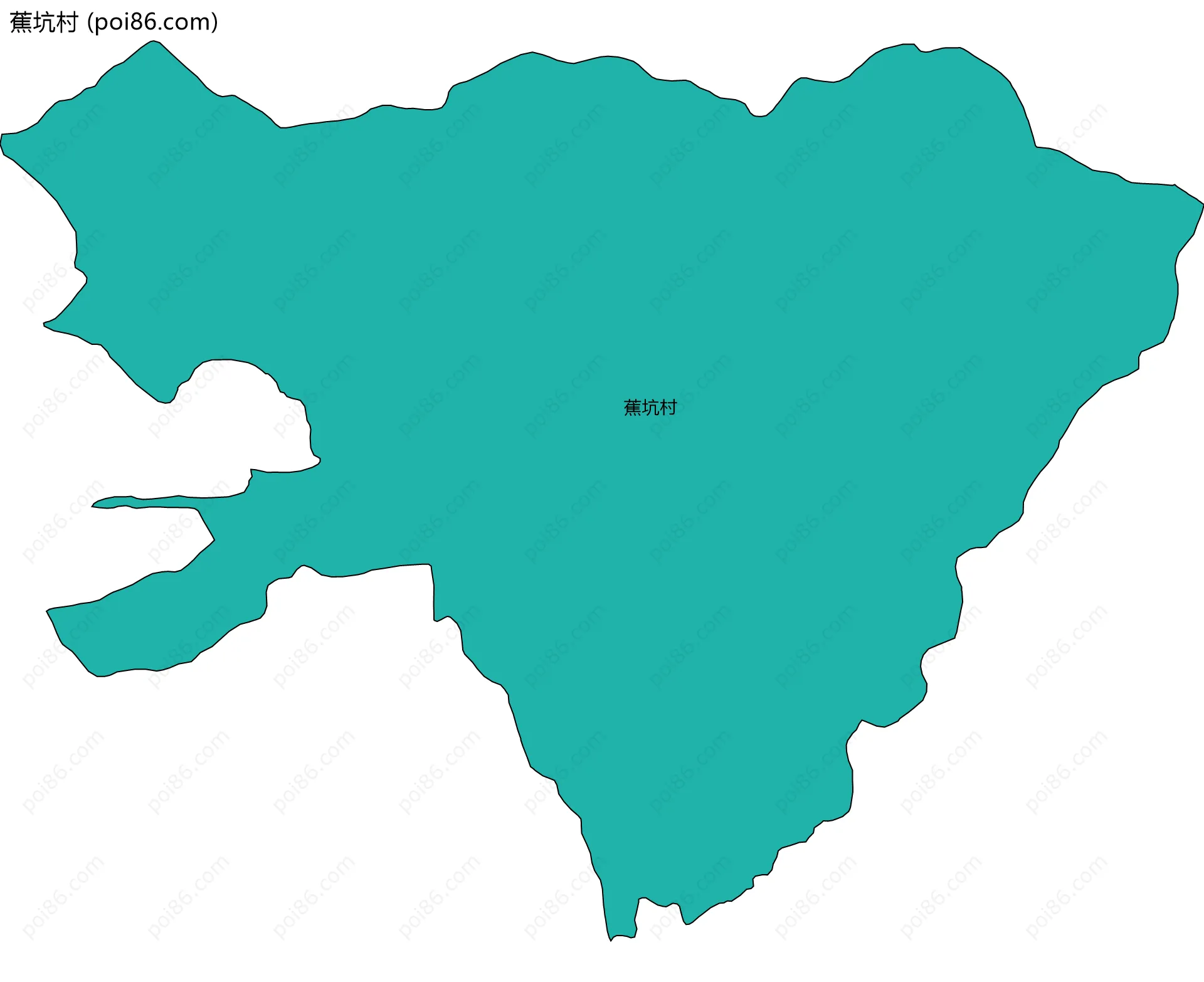 蕉坑村边界地图