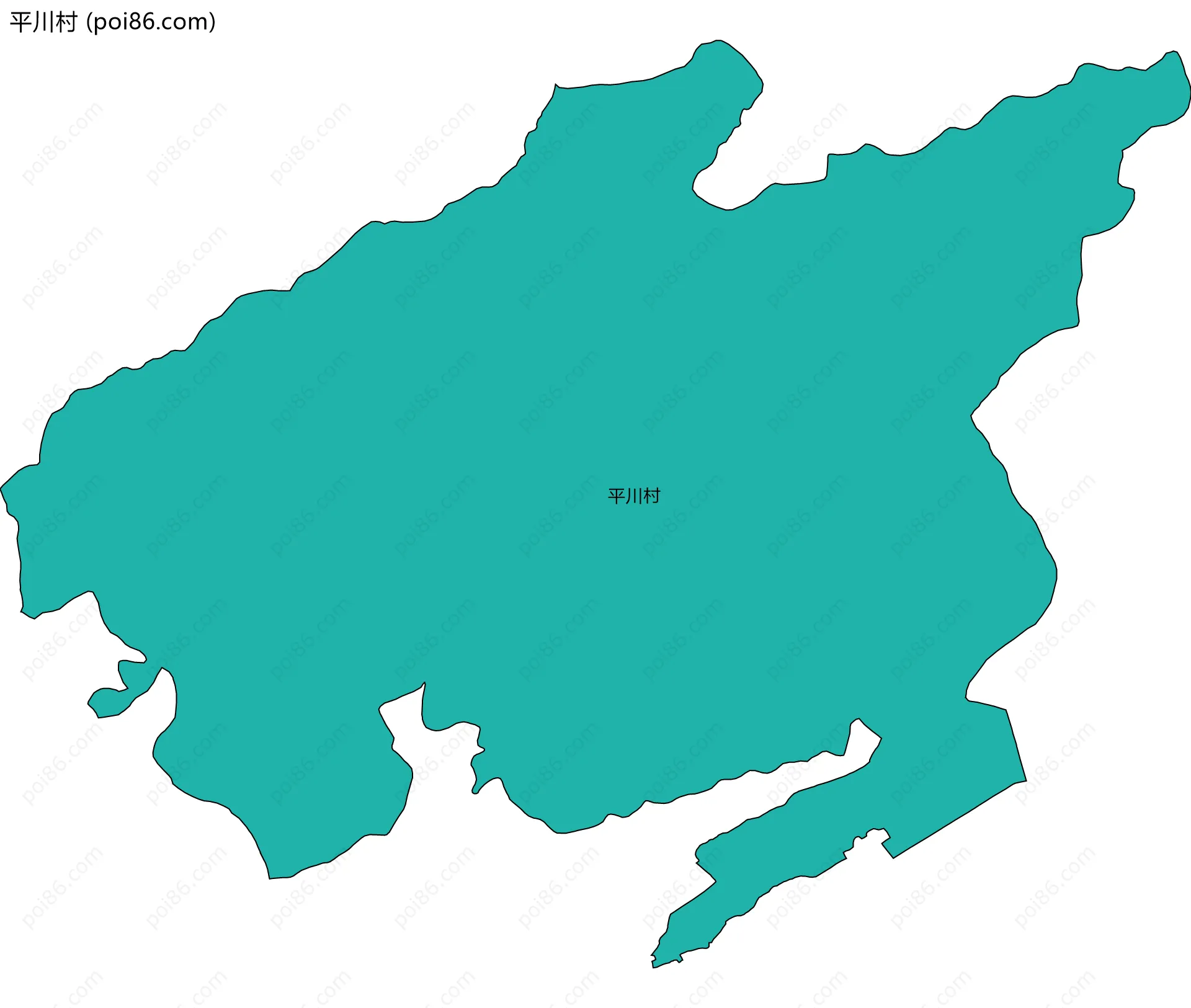 平川村边界地图