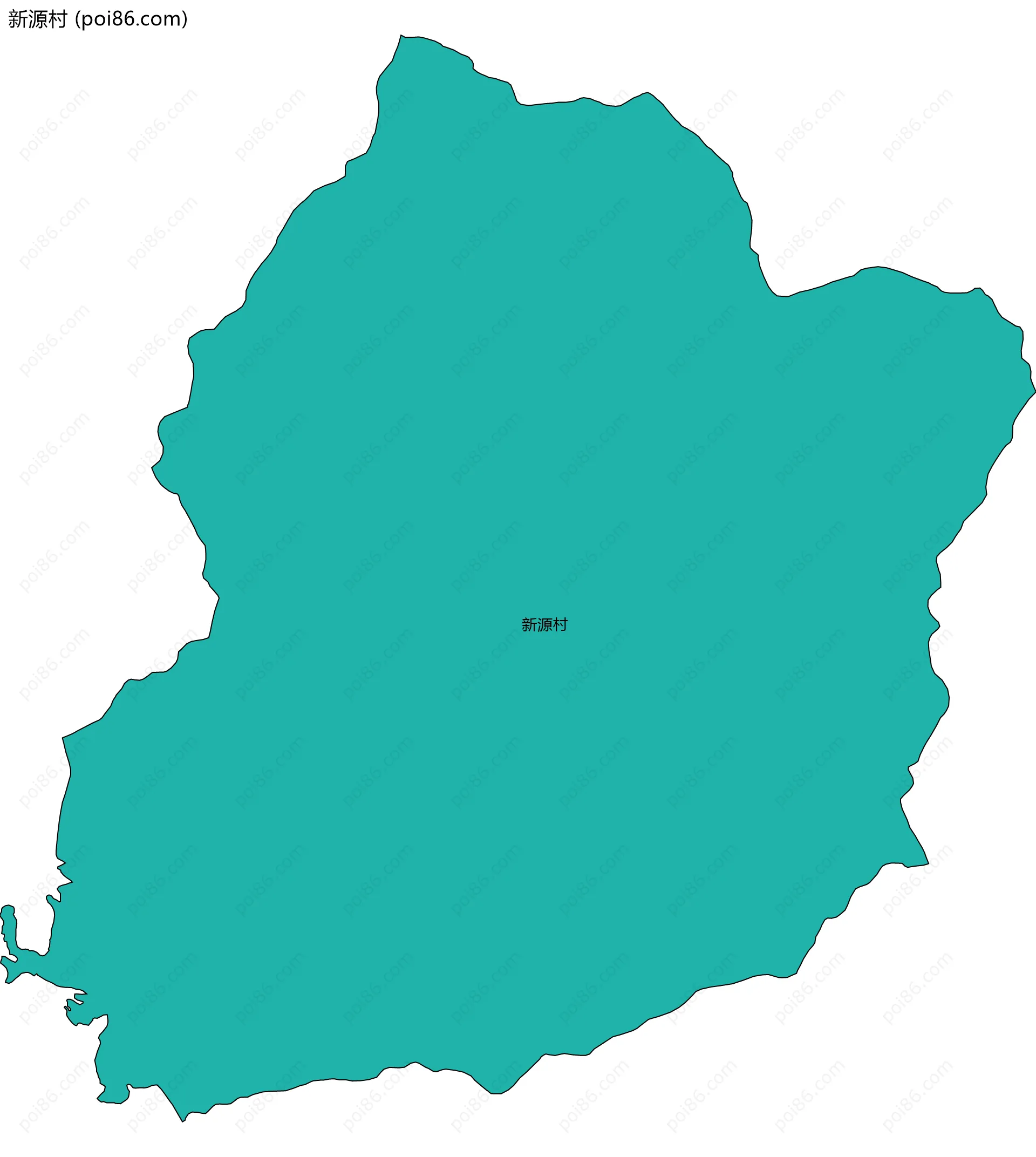 新源村边界地图