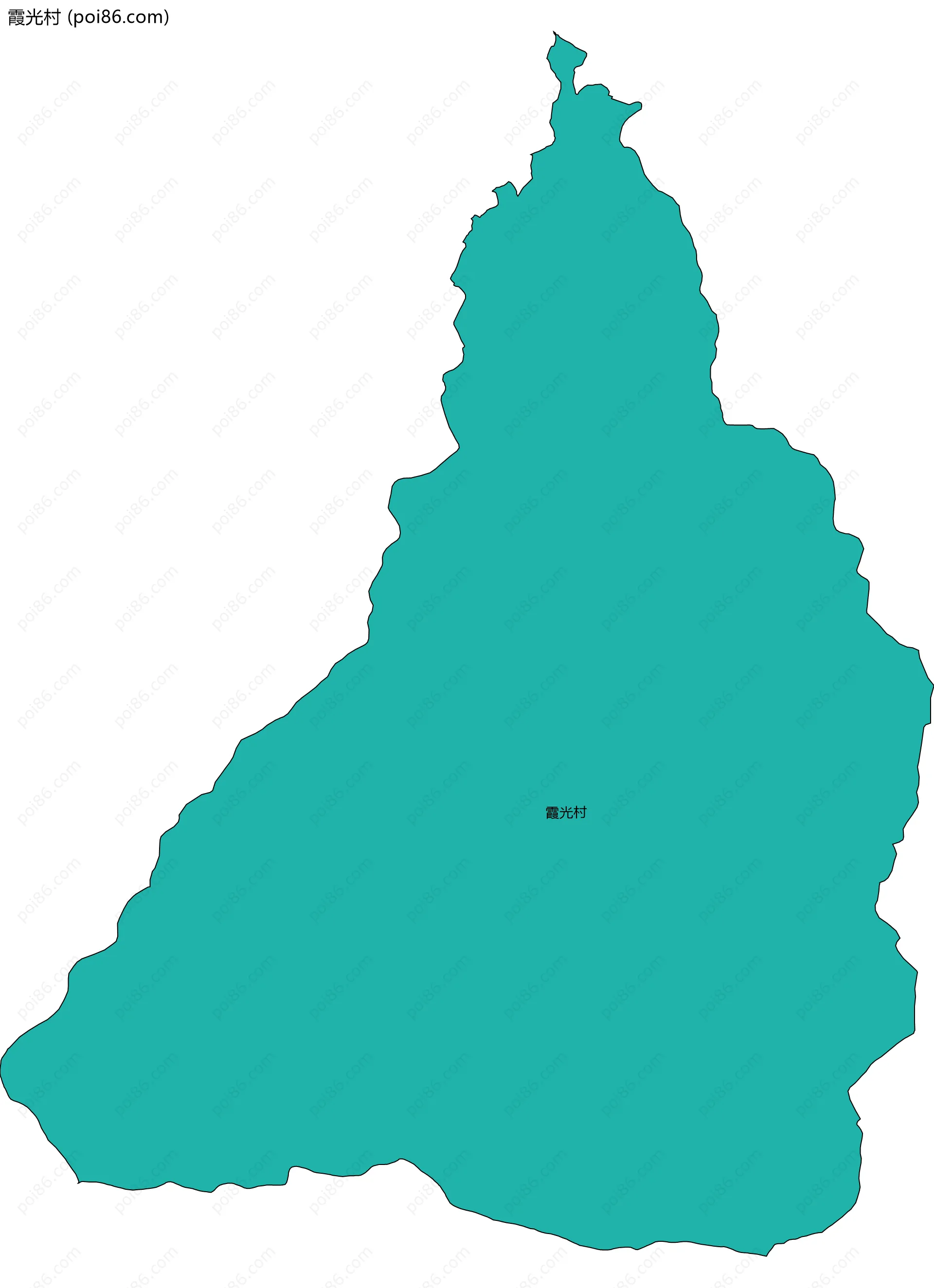 霞光村边界地图