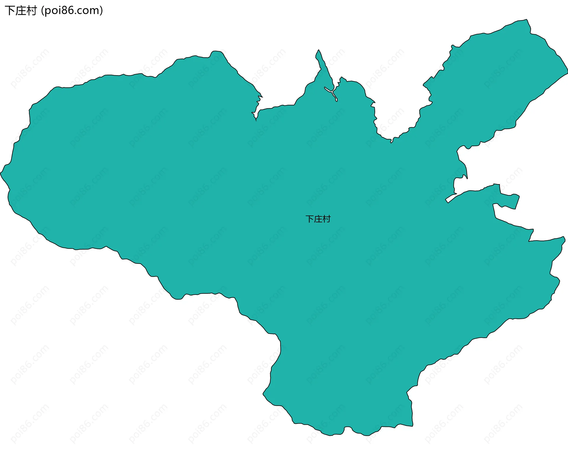 下庄村边界地图
