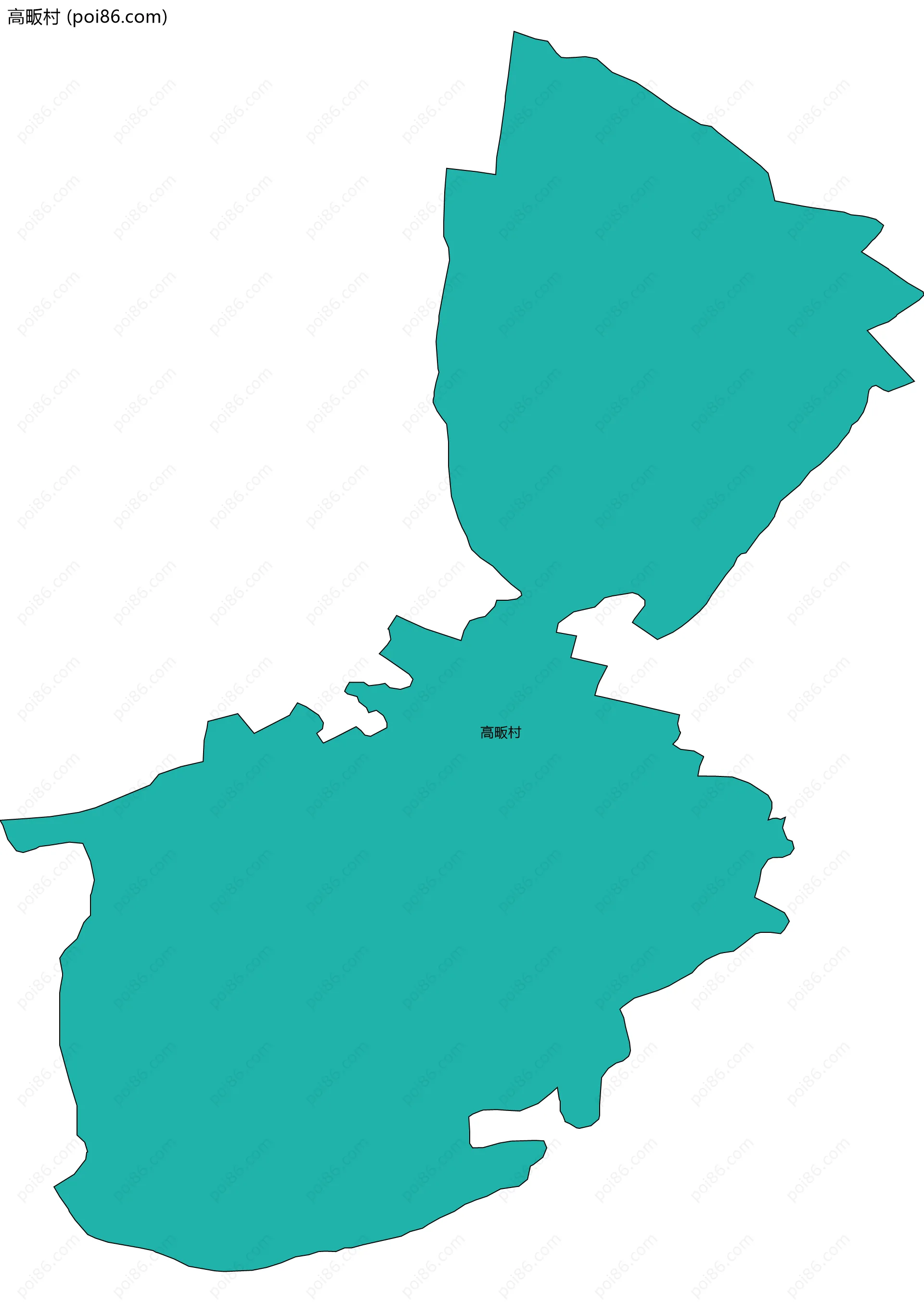 高畈村边界地图