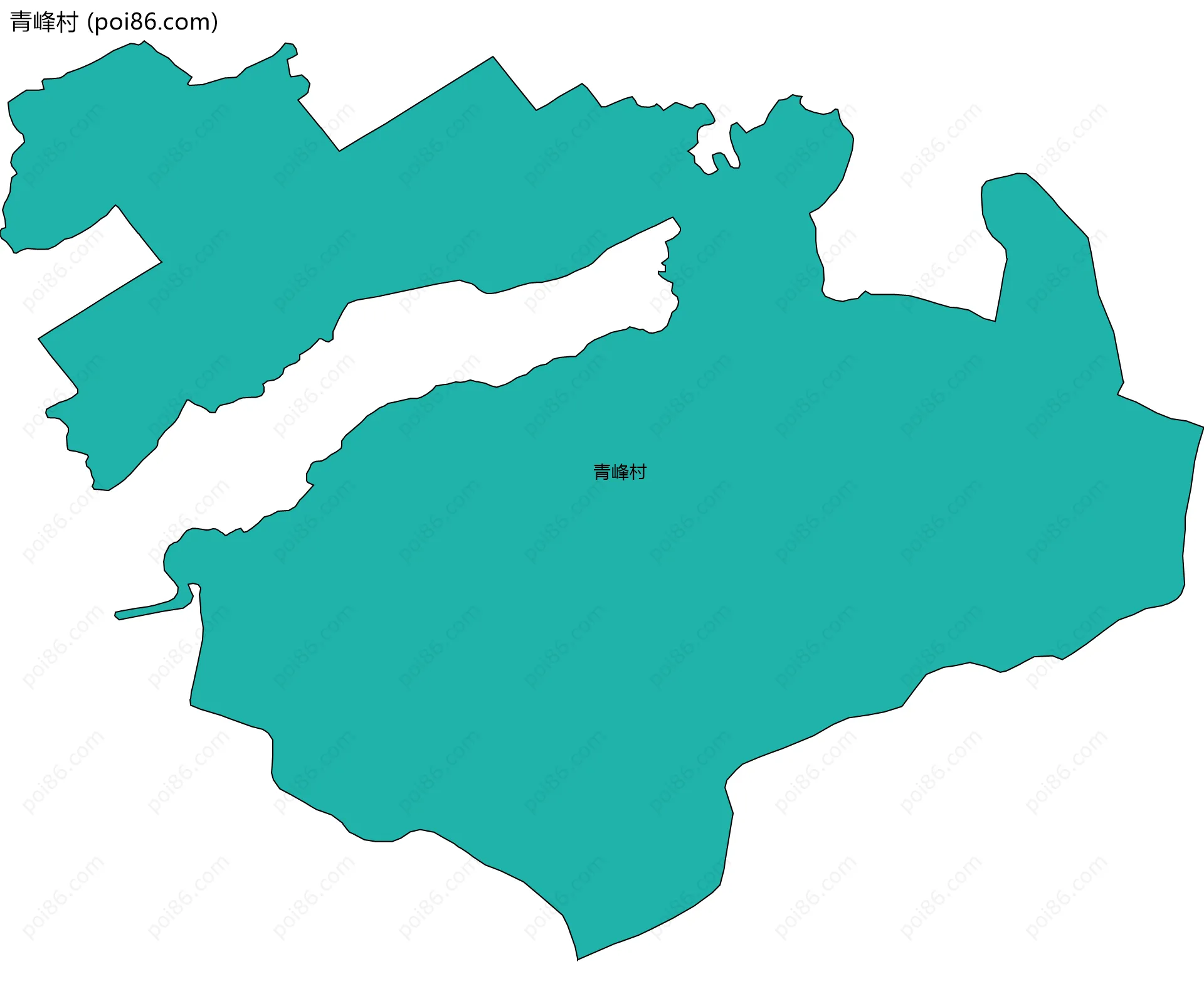 青峰村边界地图