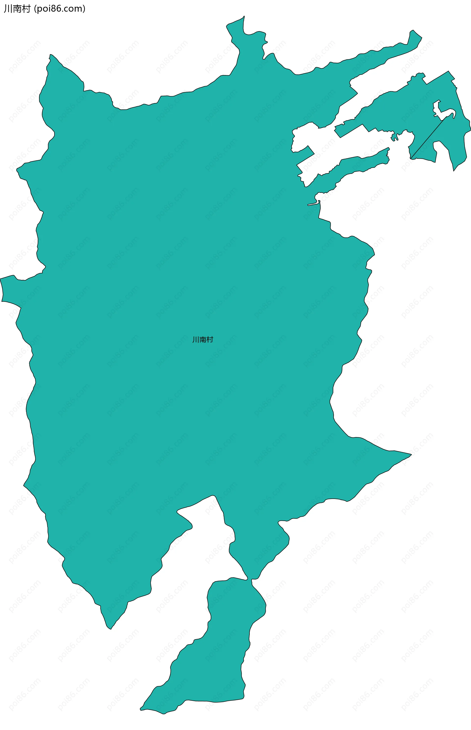 川南村边界地图