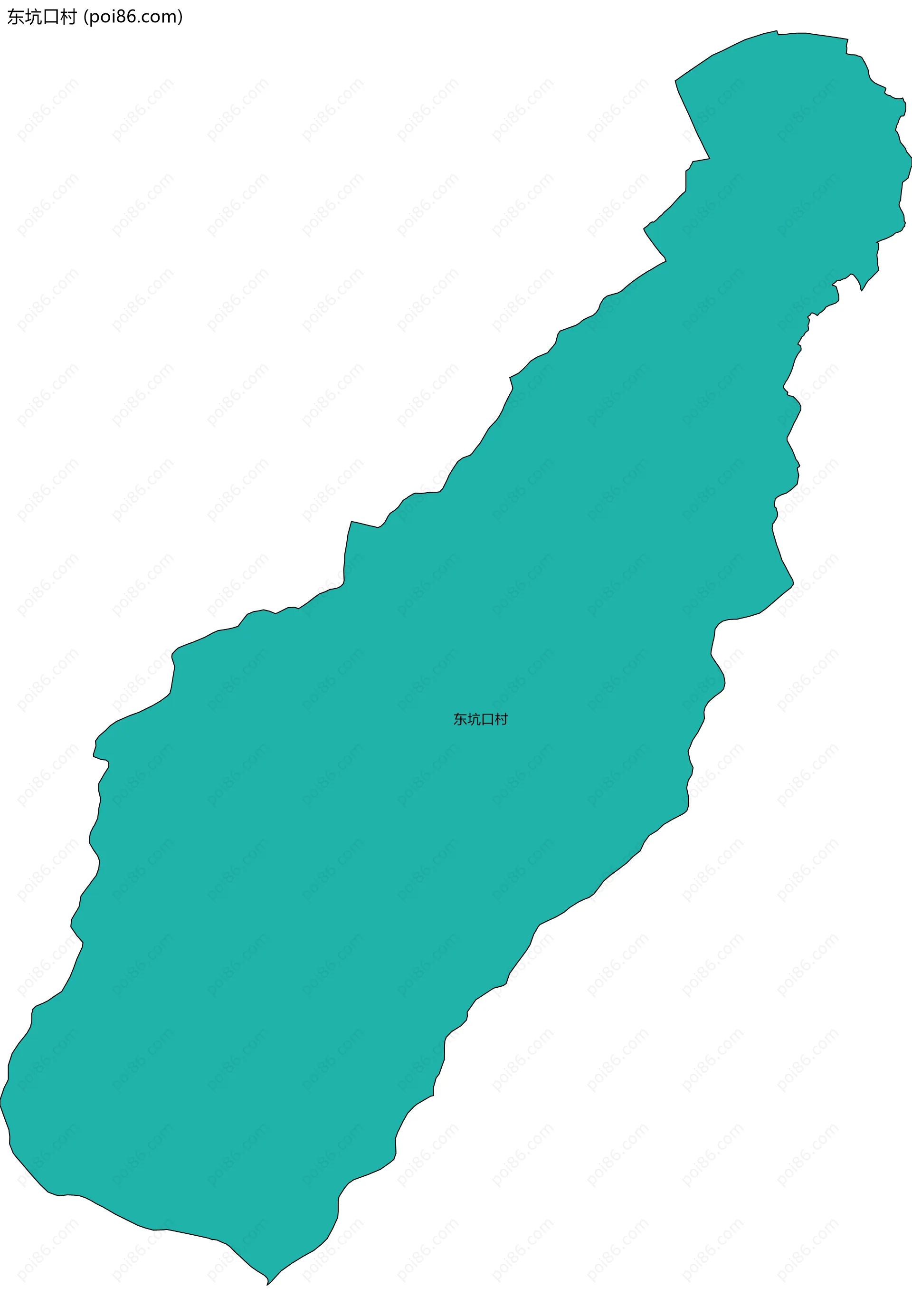 东坑口村边界地图