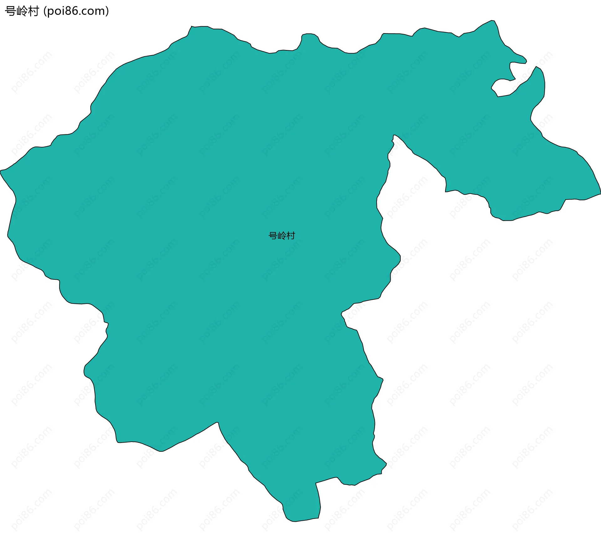 号岭村边界地图