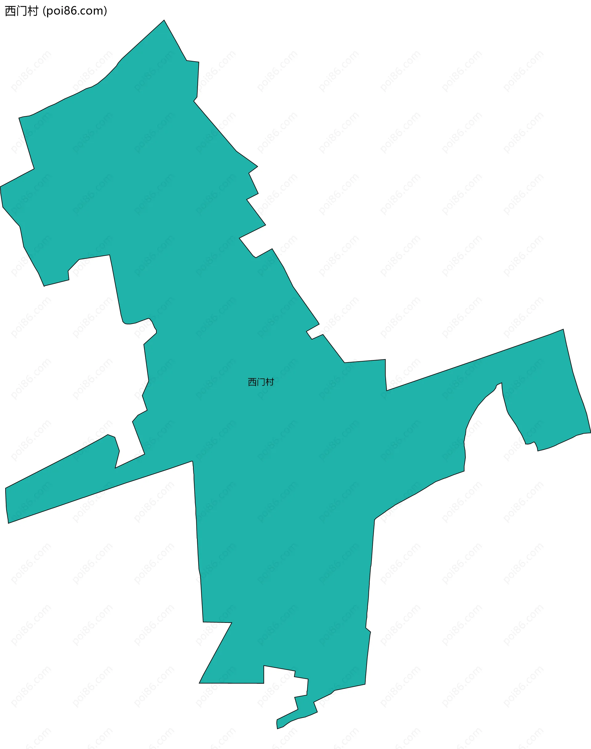 西门村边界地图