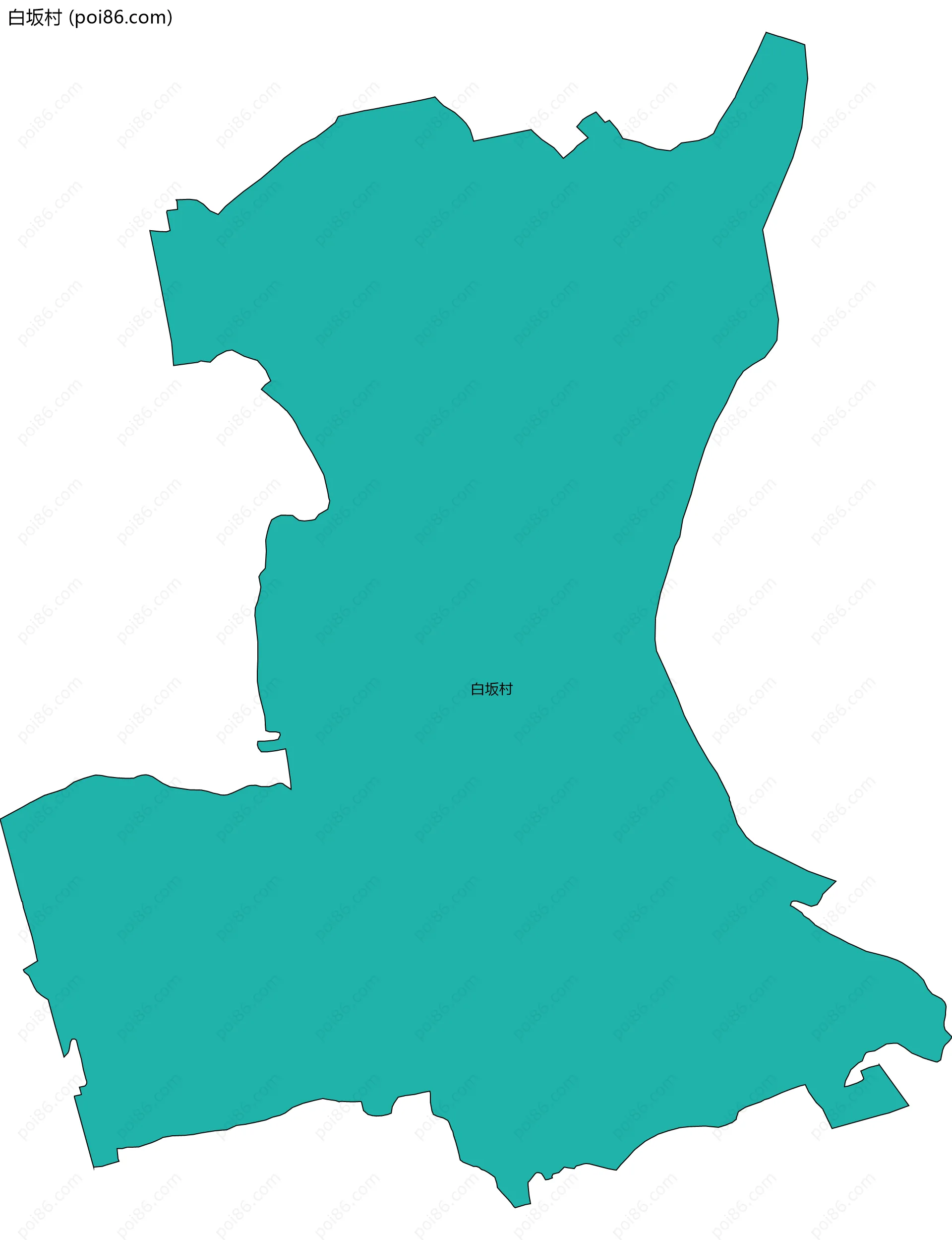 白坂村边界地图