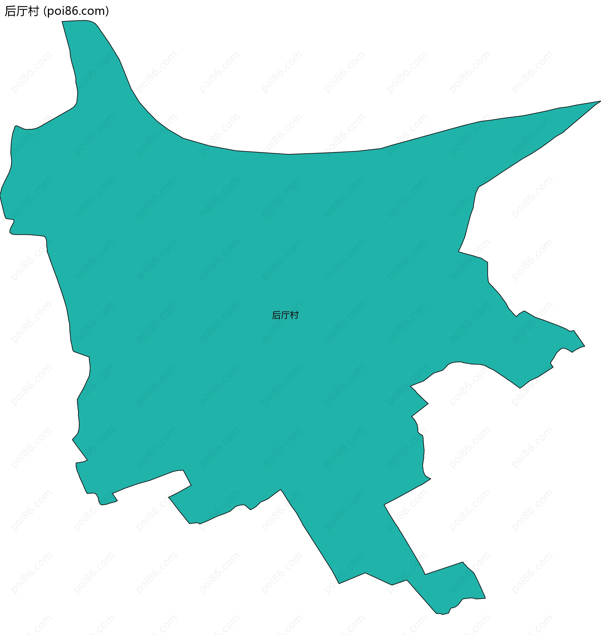 后厅村边界地图
