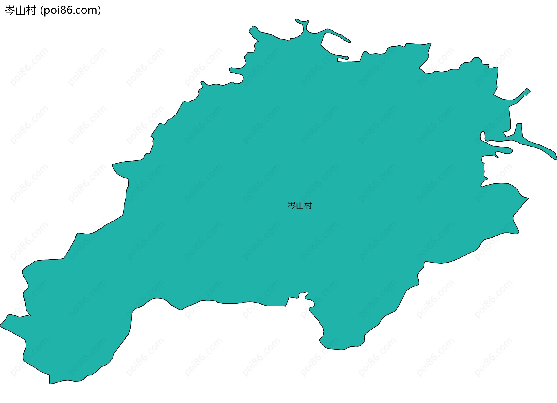 岑山村边界地图