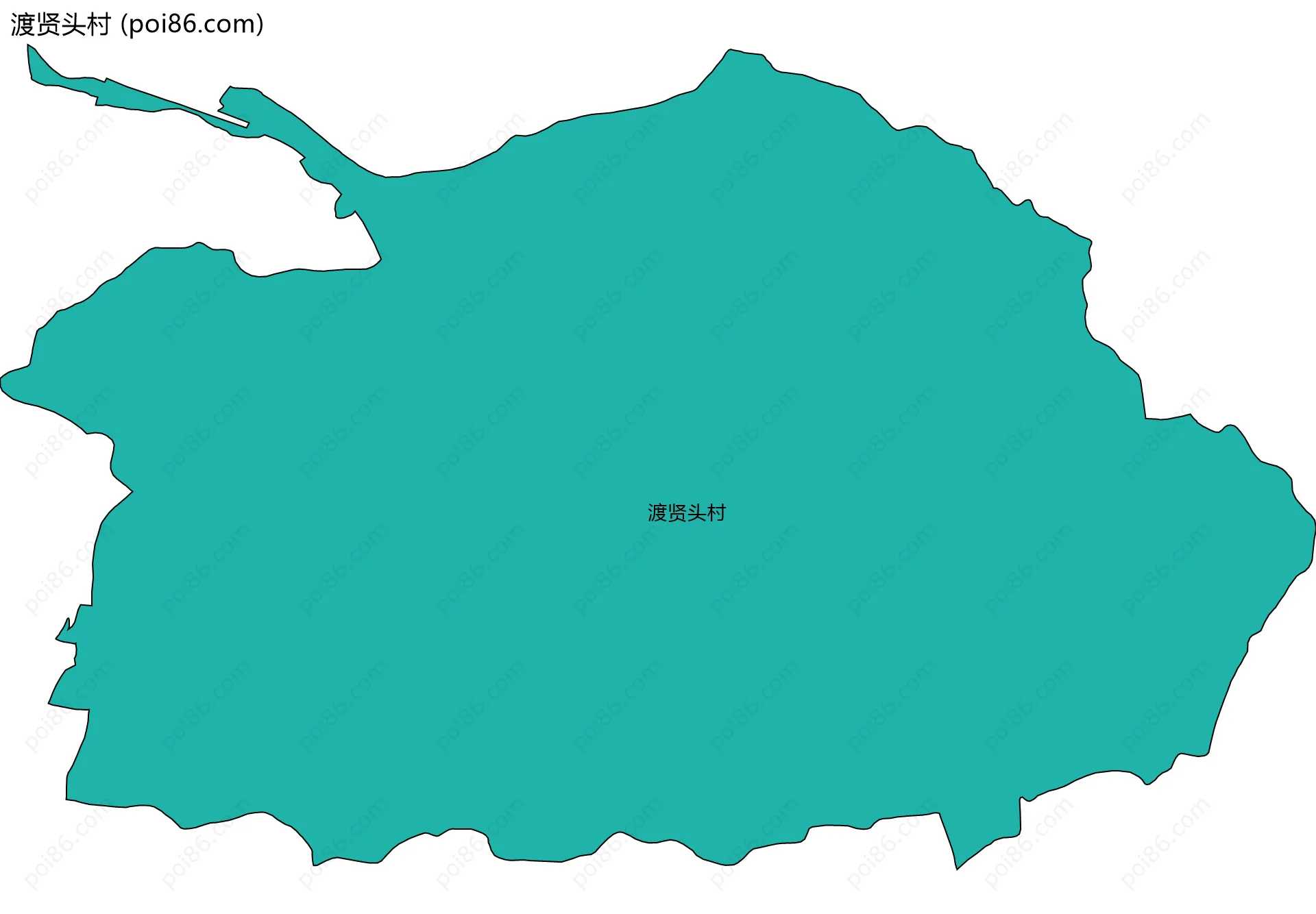 渡贤头村边界地图