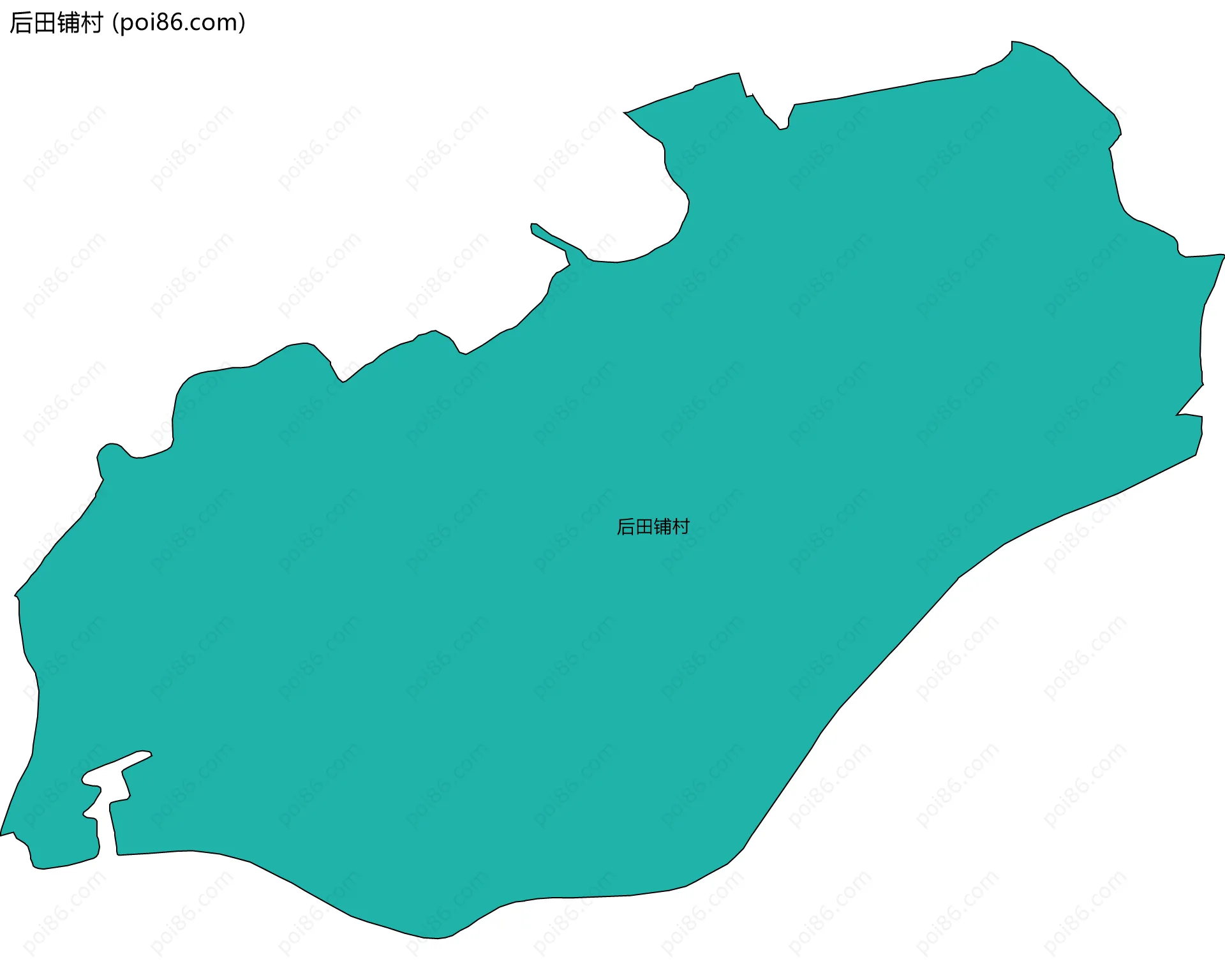 后田铺村边界地图