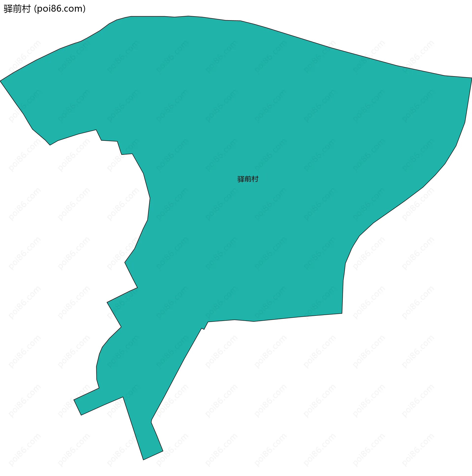 驿前村边界地图