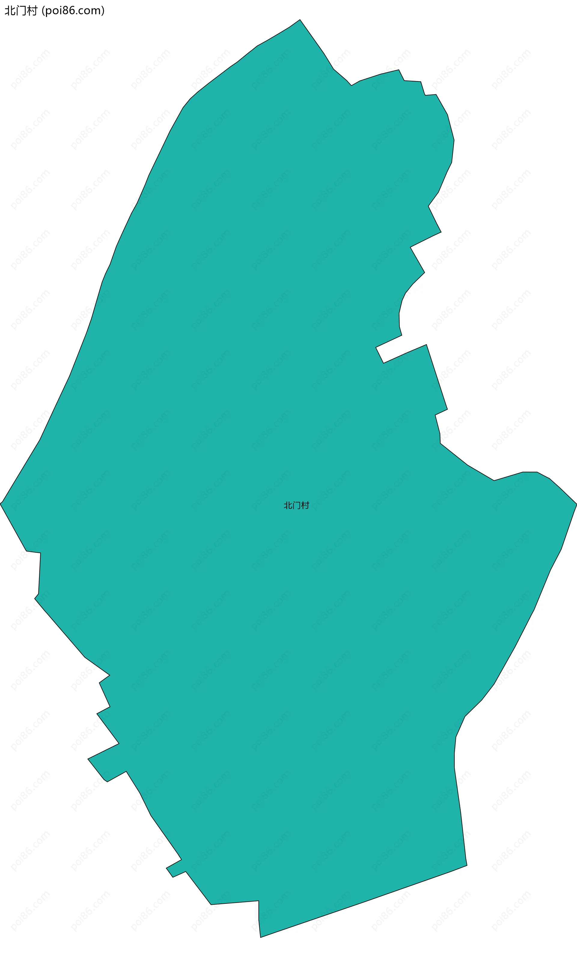 北门村边界地图