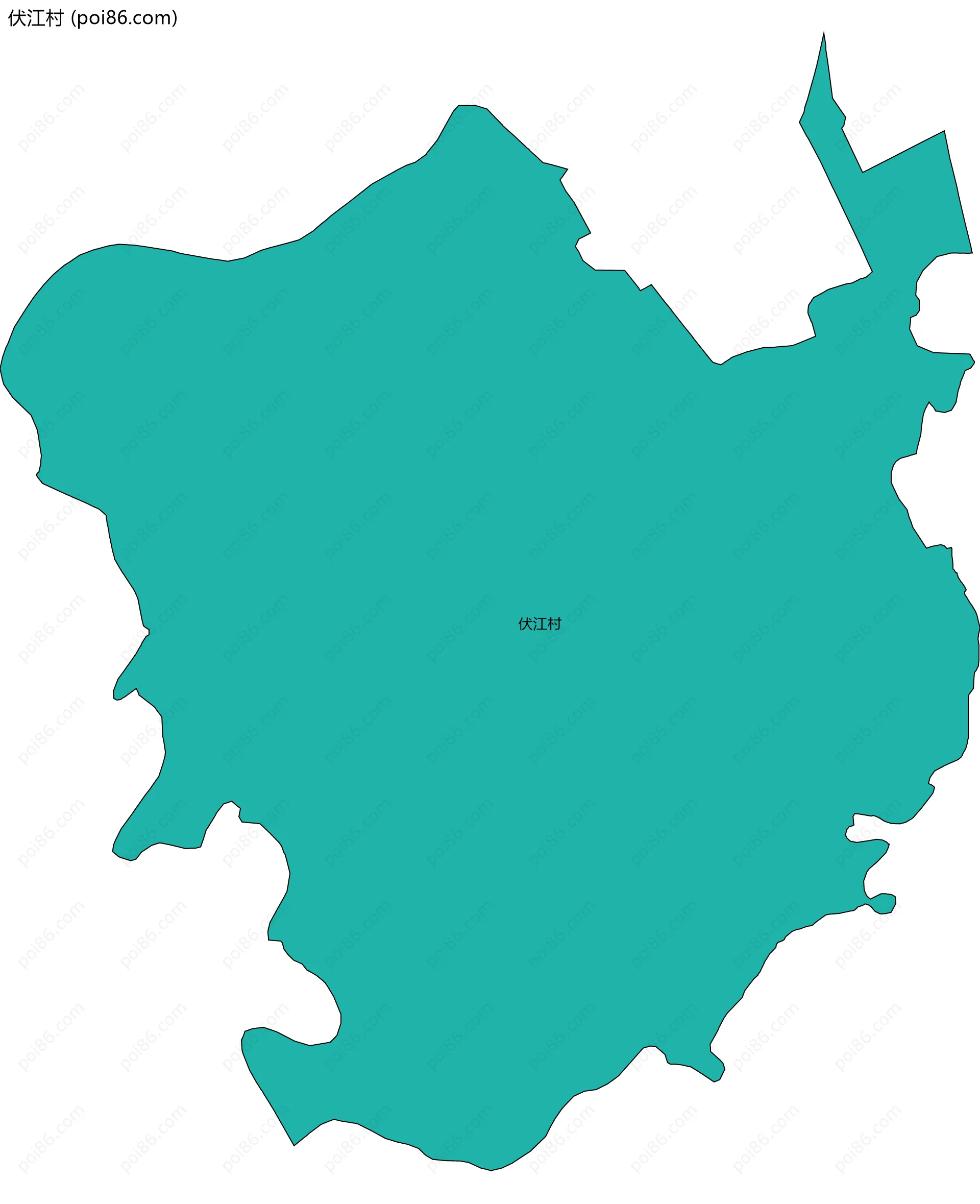 伏江村边界地图