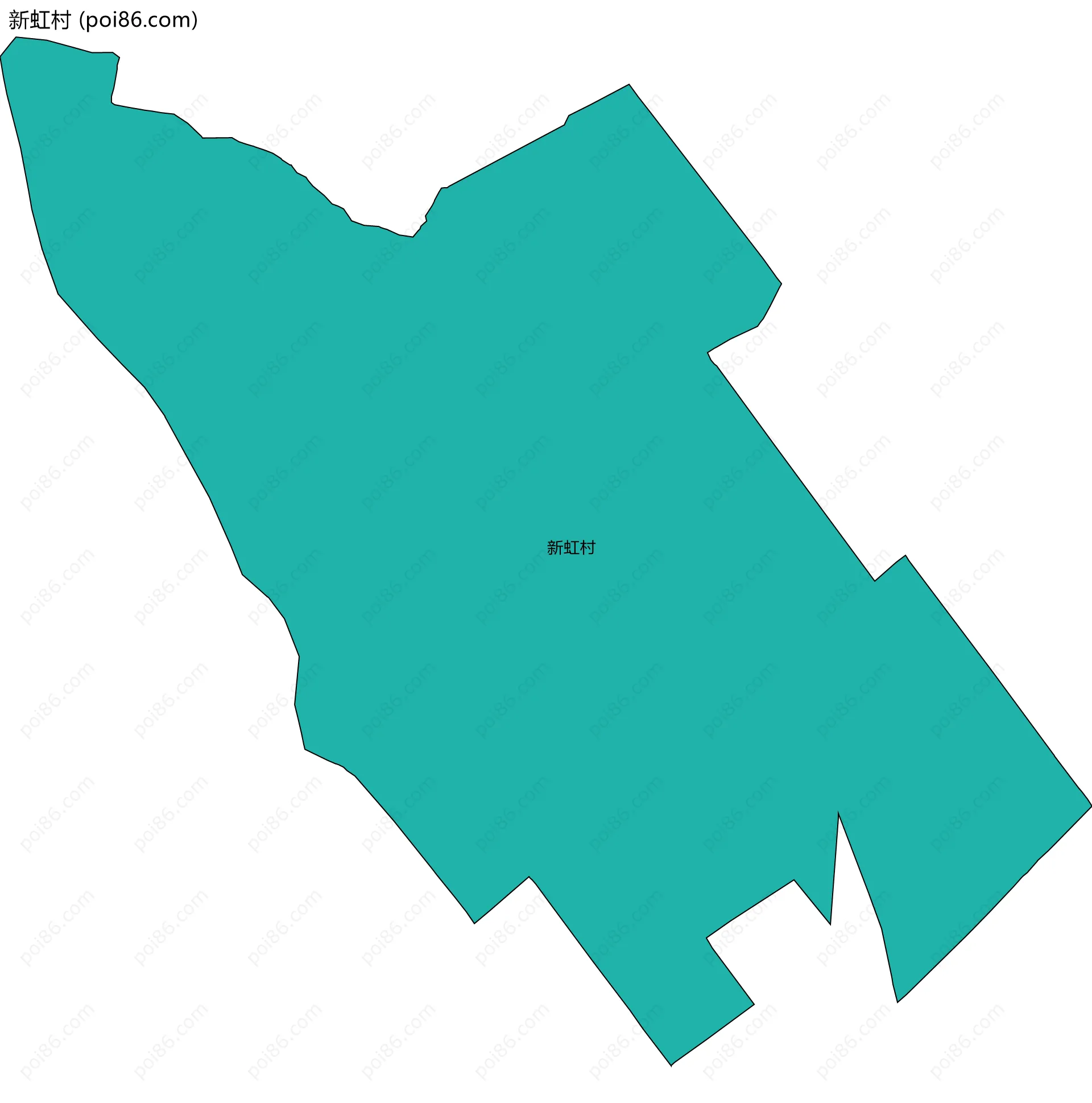 新虹村边界地图
