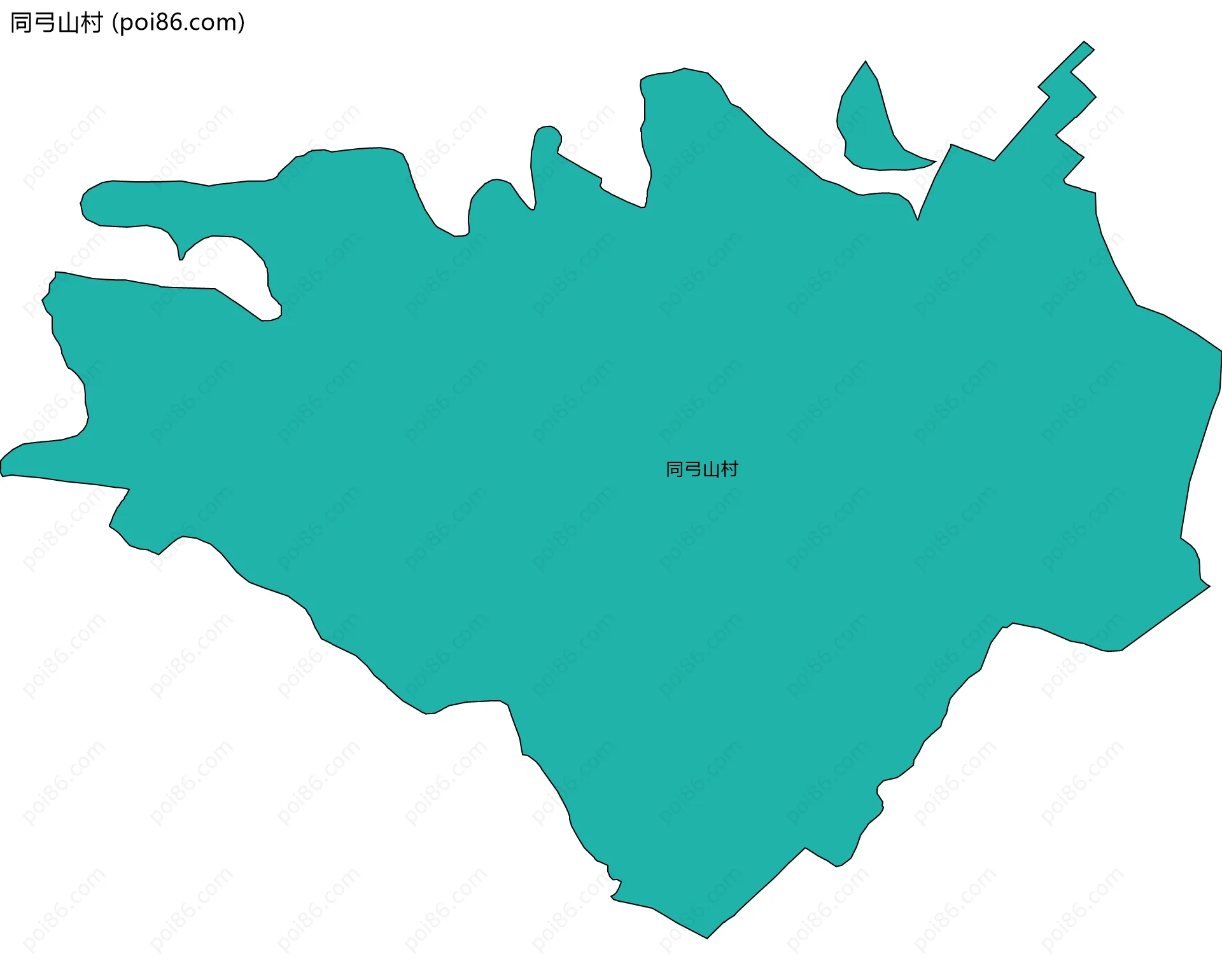 同弓山村边界地图