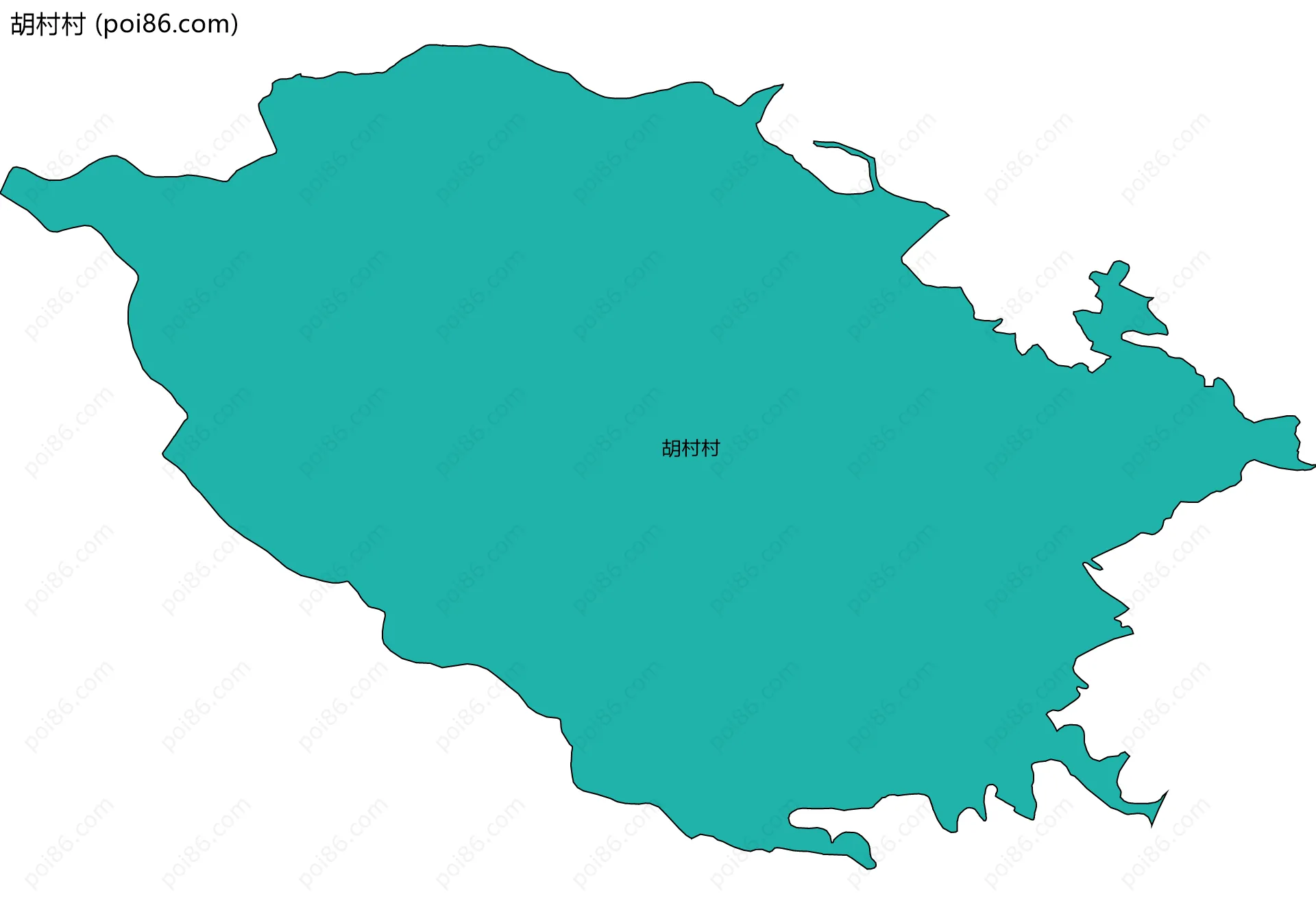 胡村村边界地图