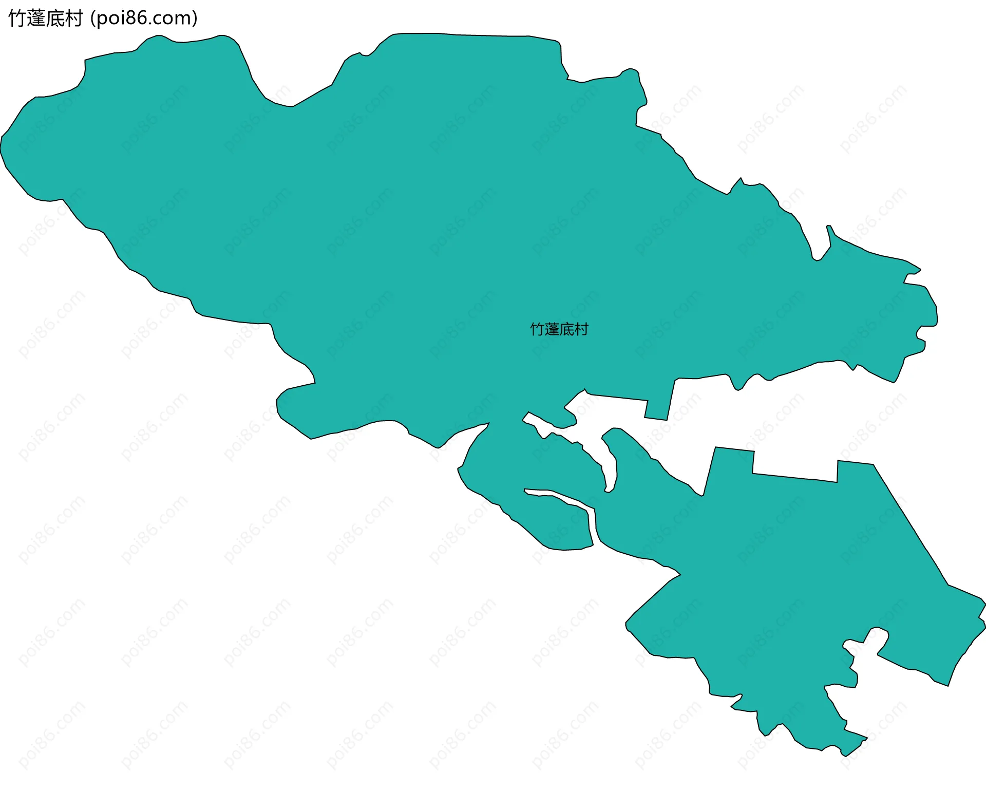 竹蓬底村边界地图