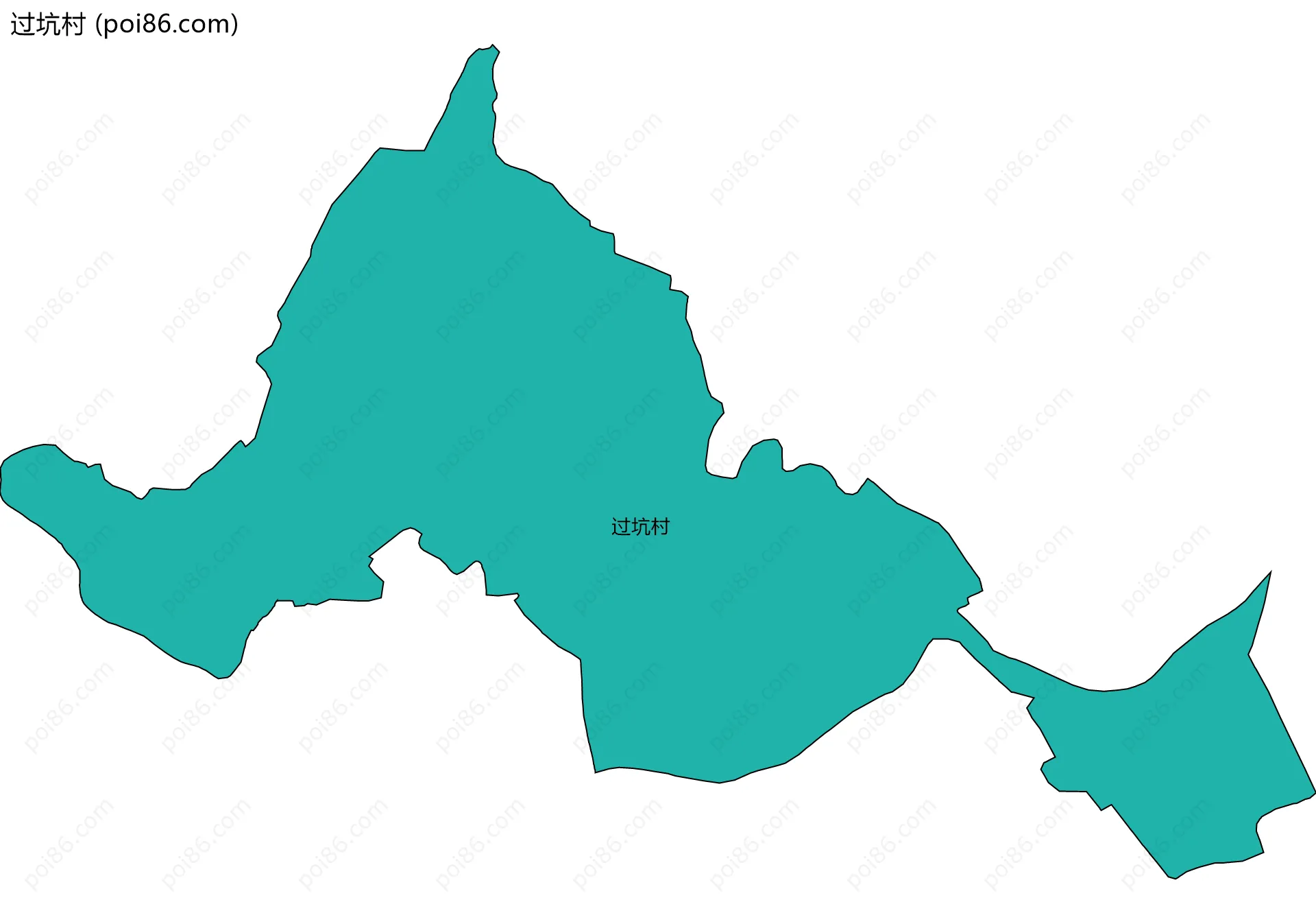过坑村边界地图