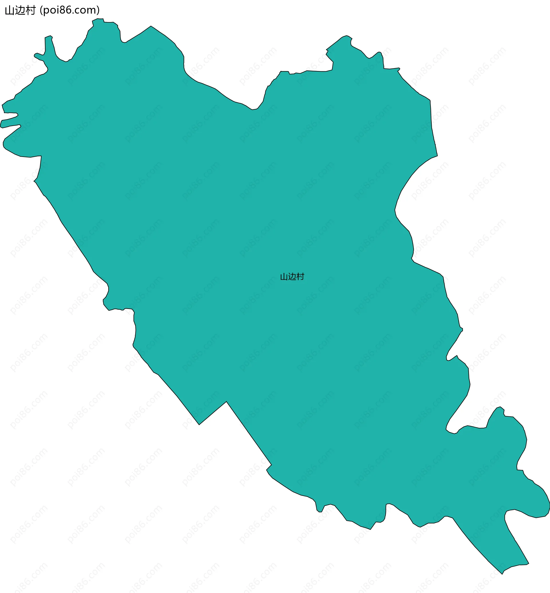 山边村边界地图