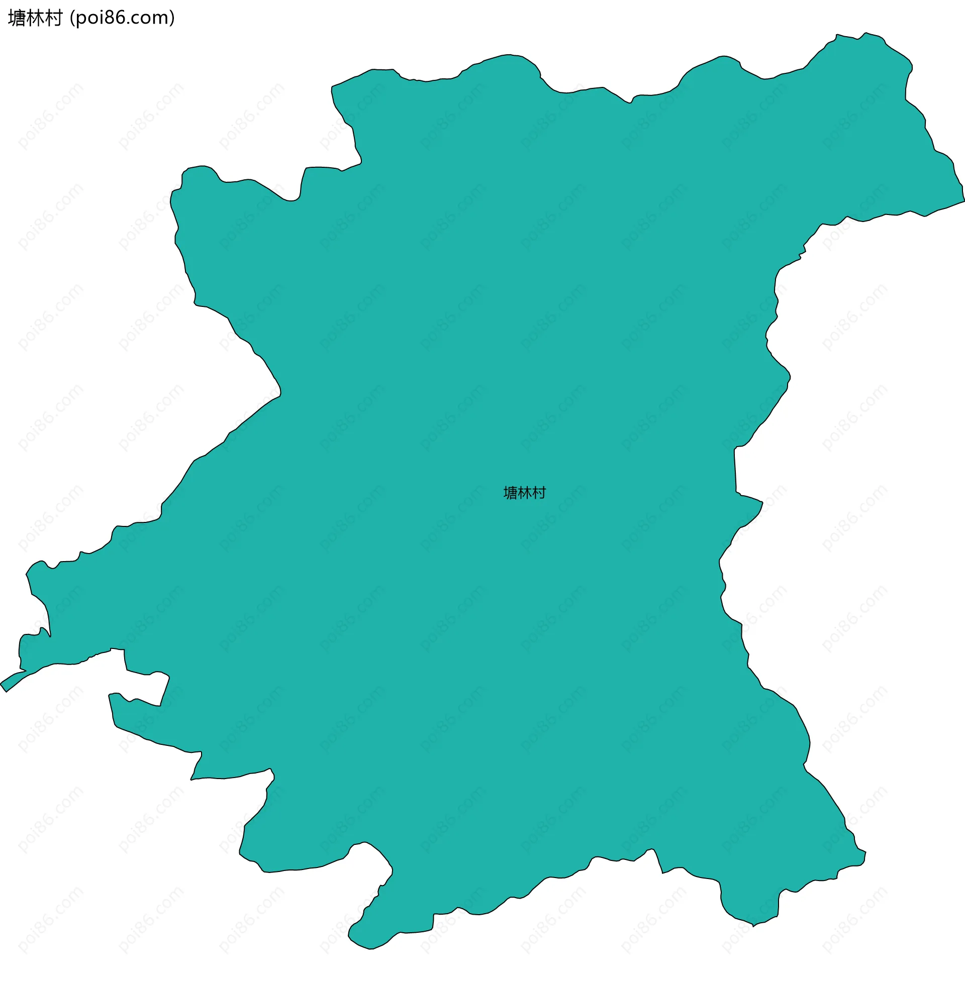 塘林村边界地图