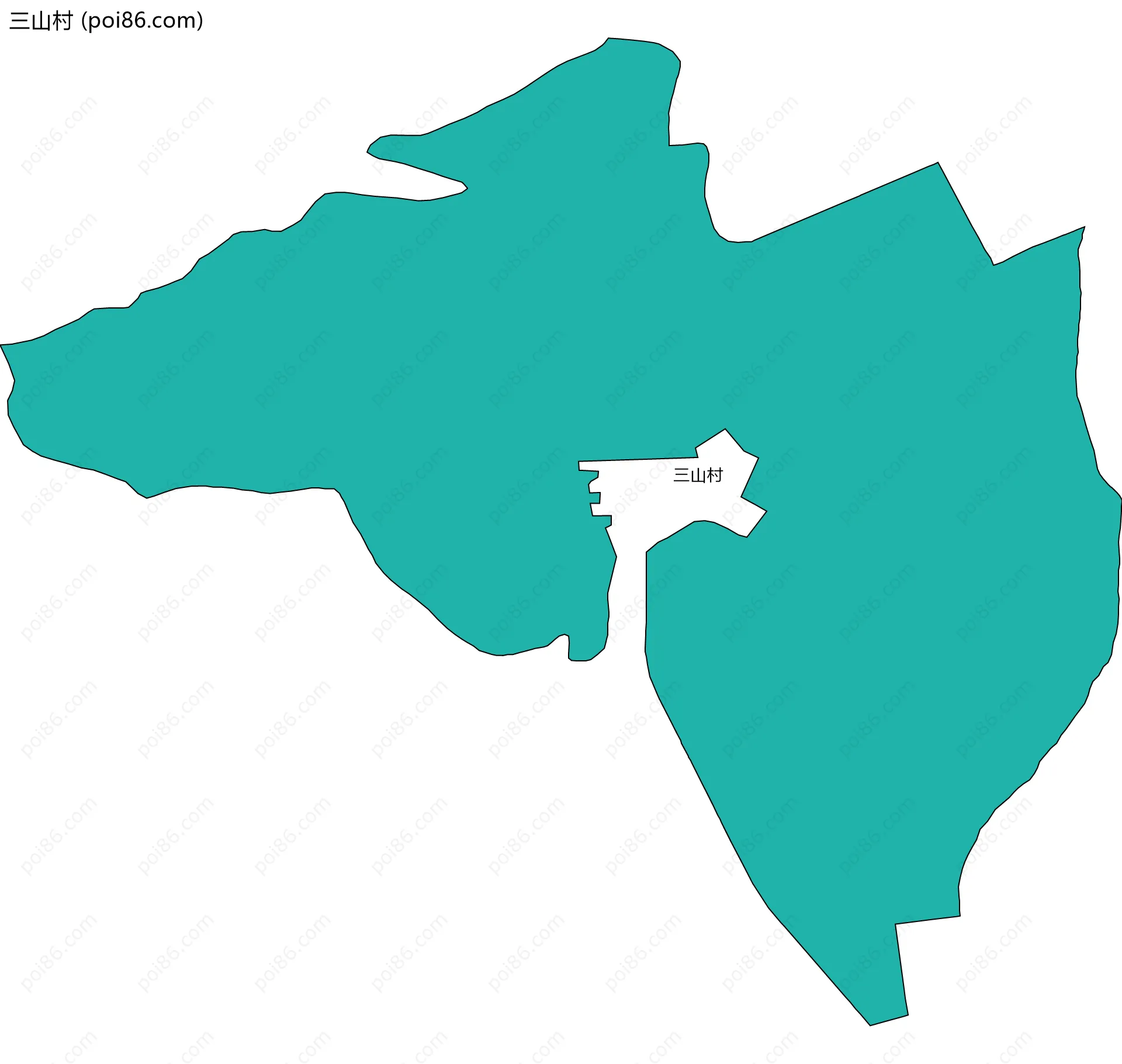 三山村边界地图