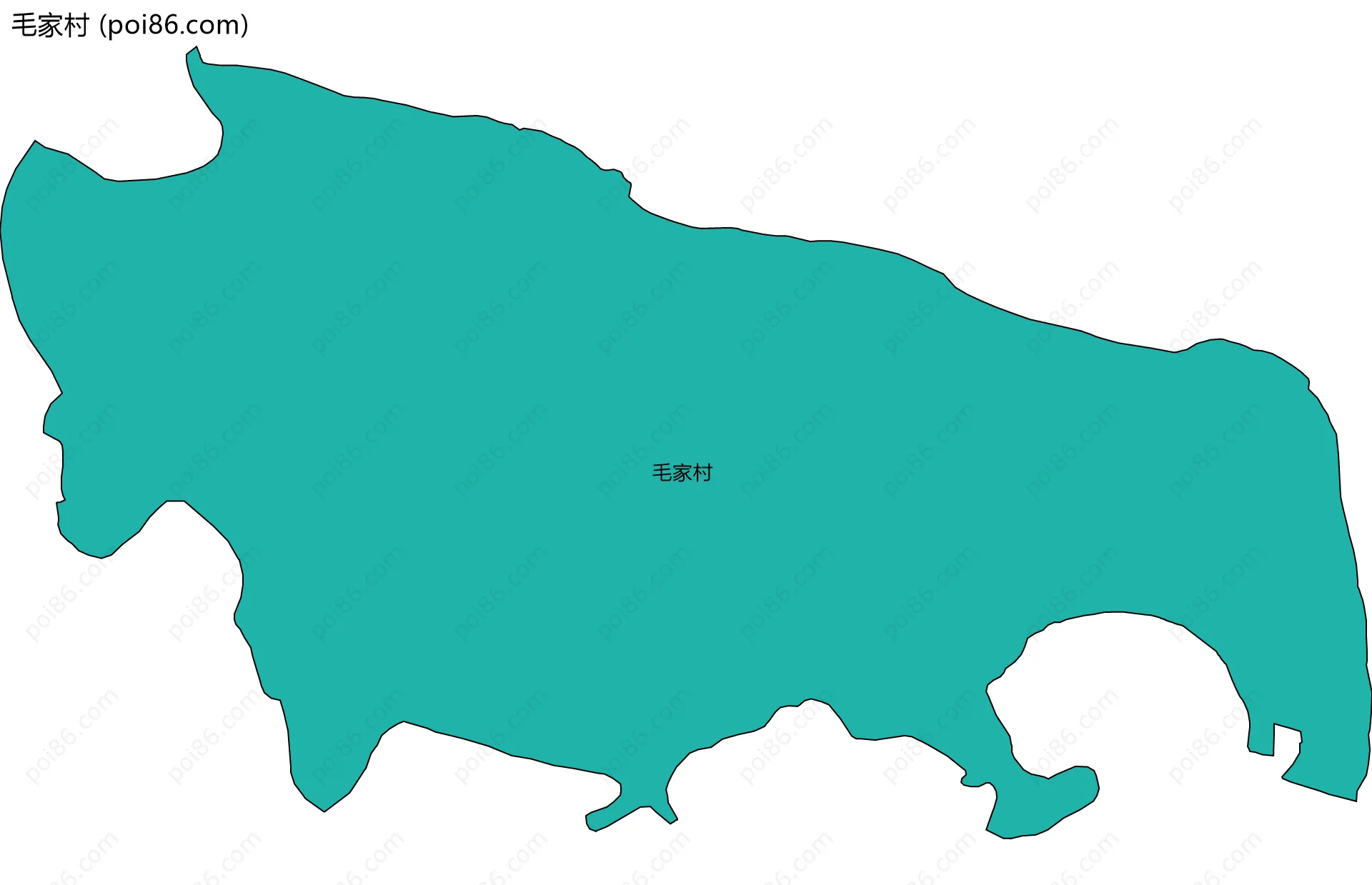 毛家村边界地图